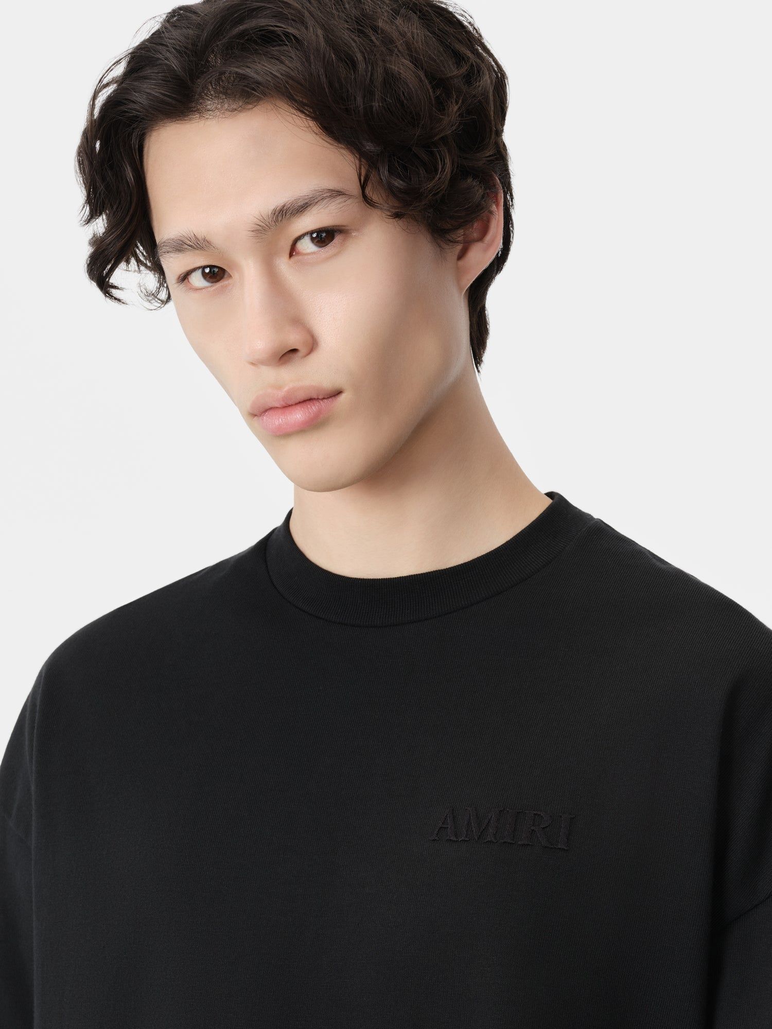 Camiseta Amiri Oversized Tee Hombre Negros | MTYGPD-354
