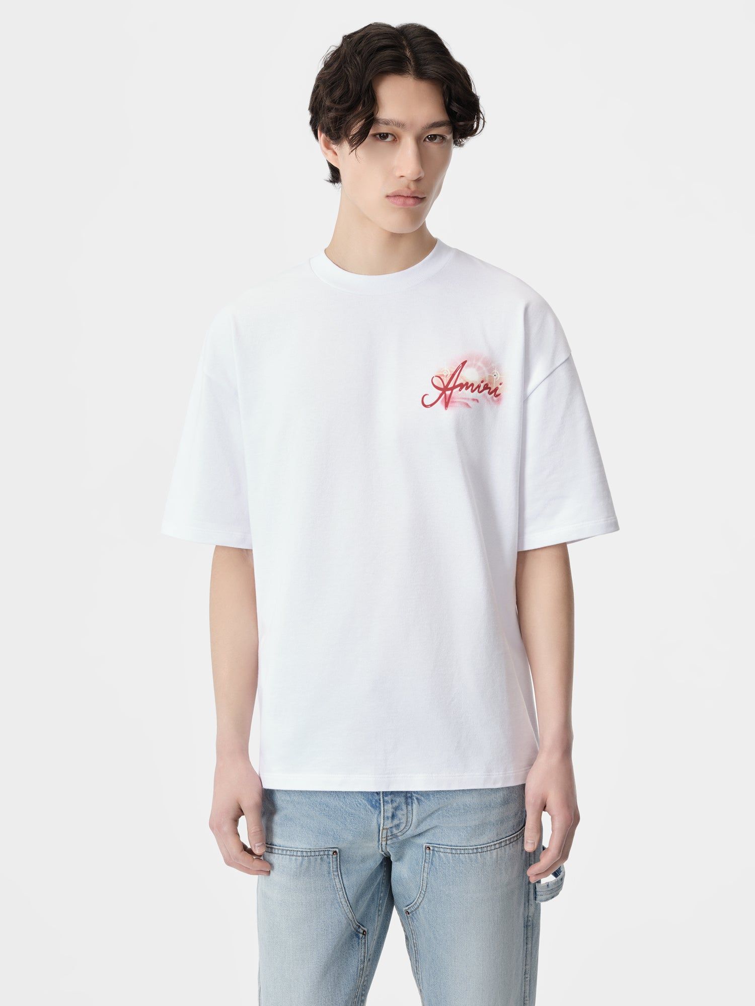 Camiseta Amiri Paradise Airbrush Tee Hombre Blancos | MRWDUJ-836