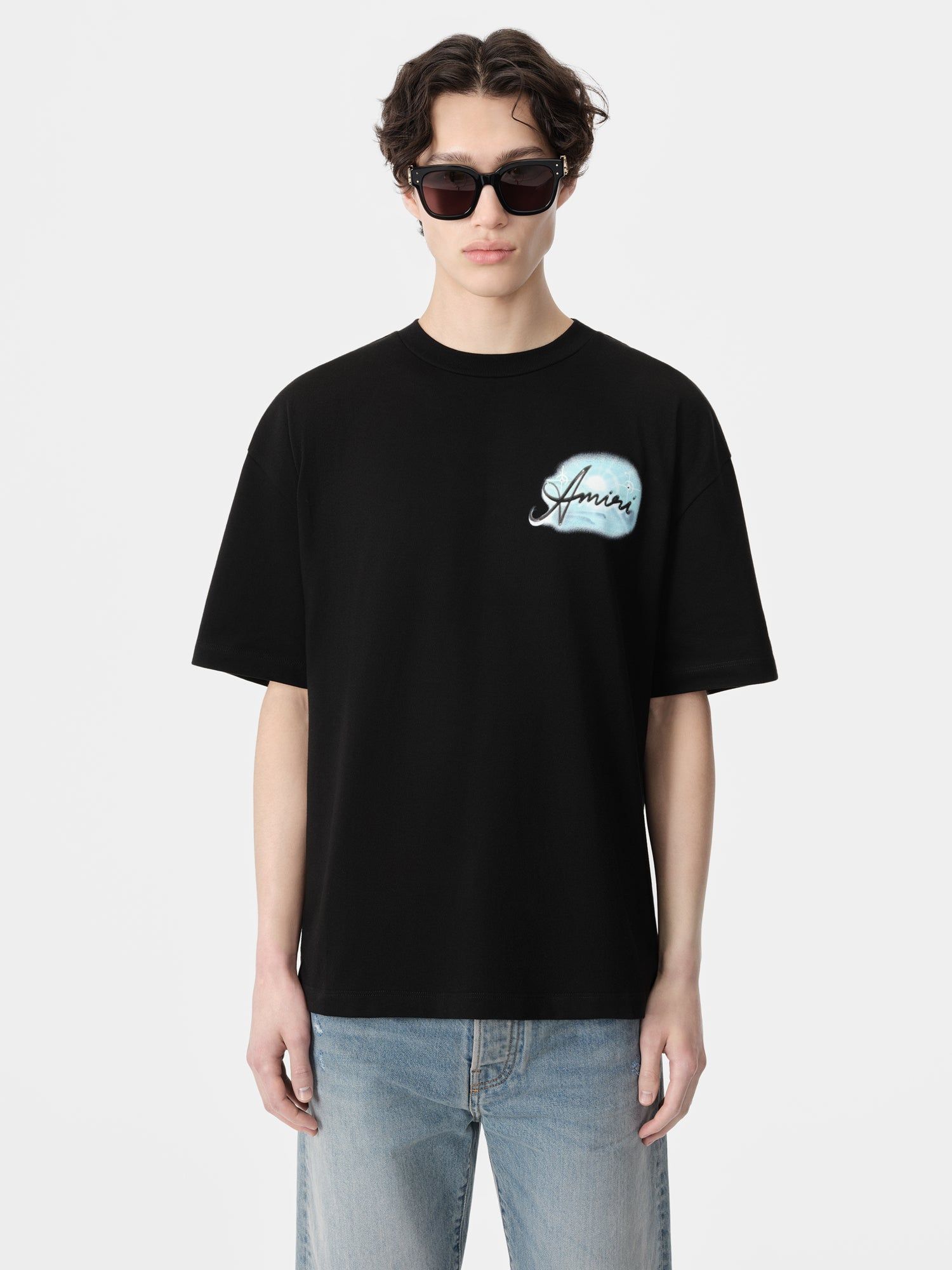 Camiseta Amiri Paradise Airbrush Tee Hombre Negros | ESTUQZ-819