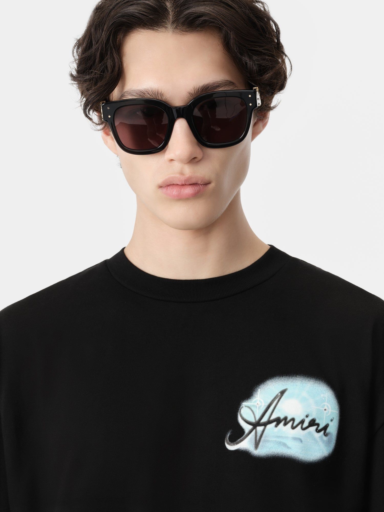 Camiseta Amiri Paradise Airbrush Tee Hombre Negros | ESTUQZ-819
