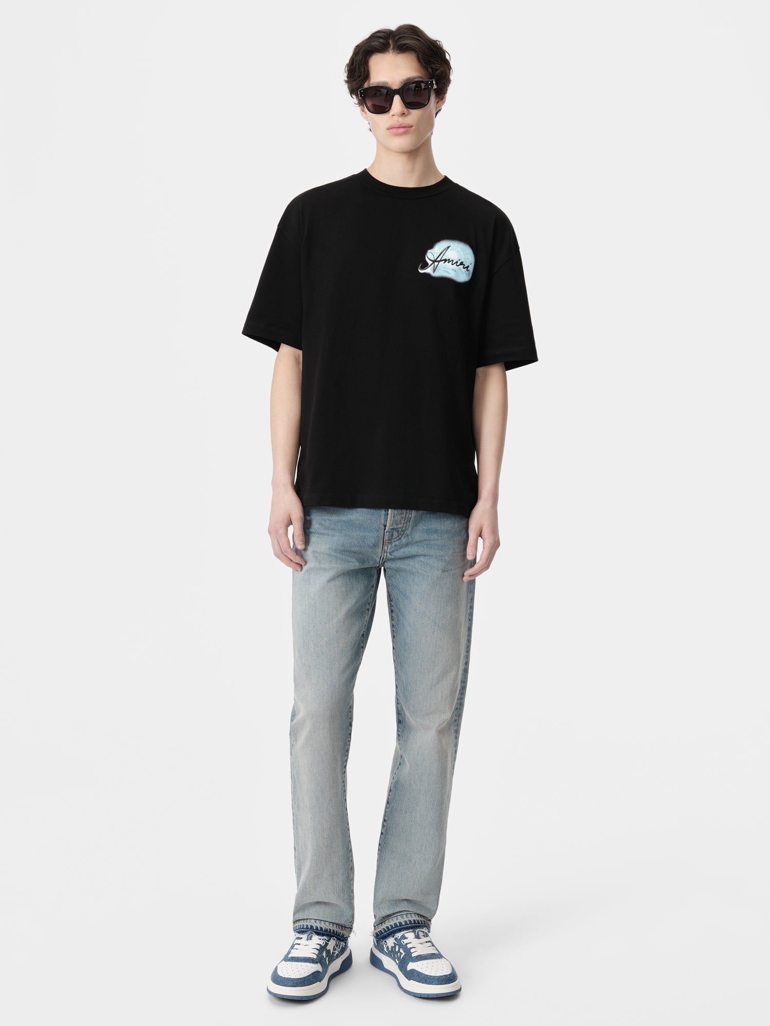 Camiseta Amiri Paradise Airbrush Tee Hombre Negros | ESTUQZ-819