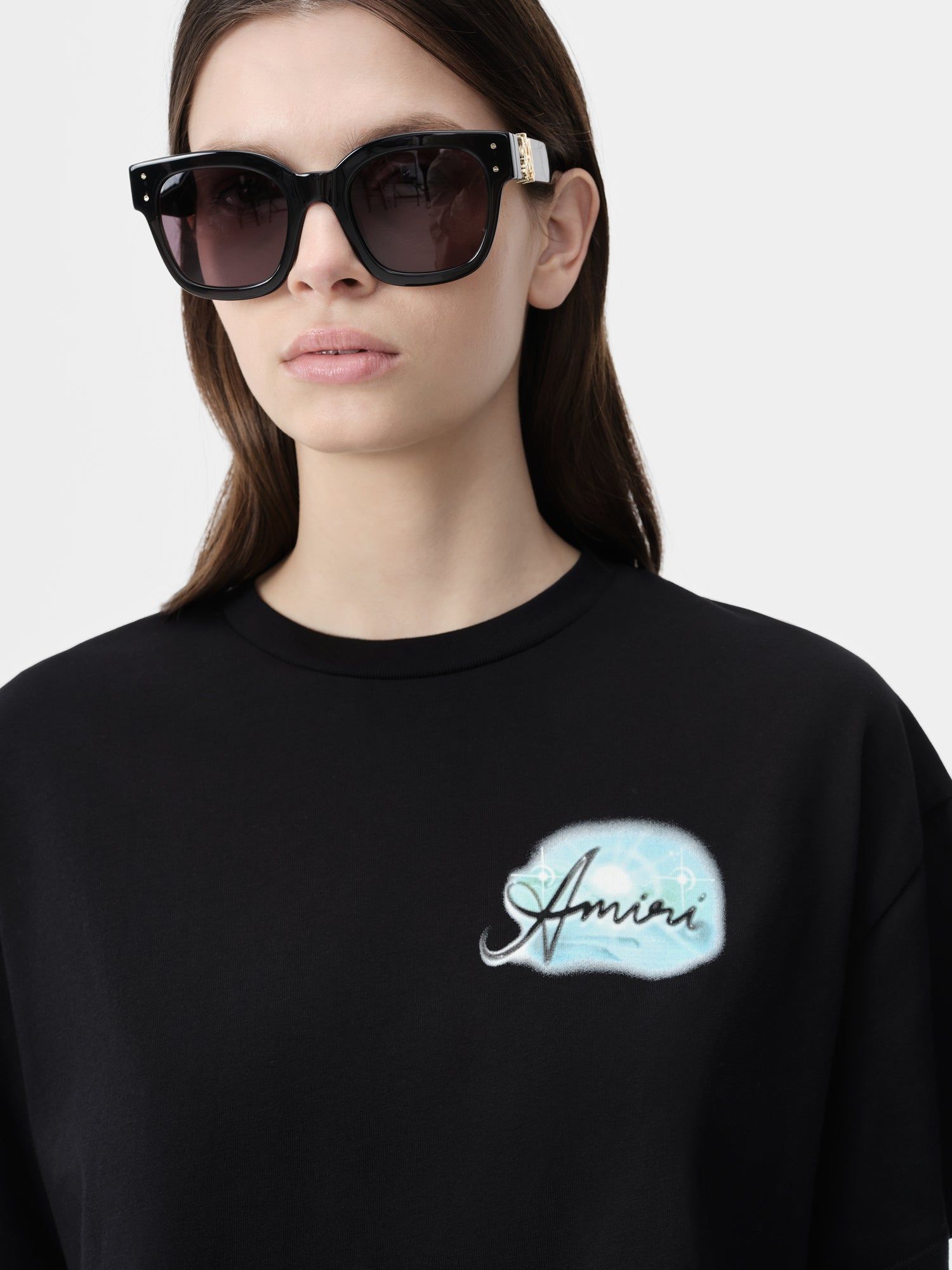 Camiseta Amiri Paradise Airbrush Tee Mujer Negros | RHXZYO-193