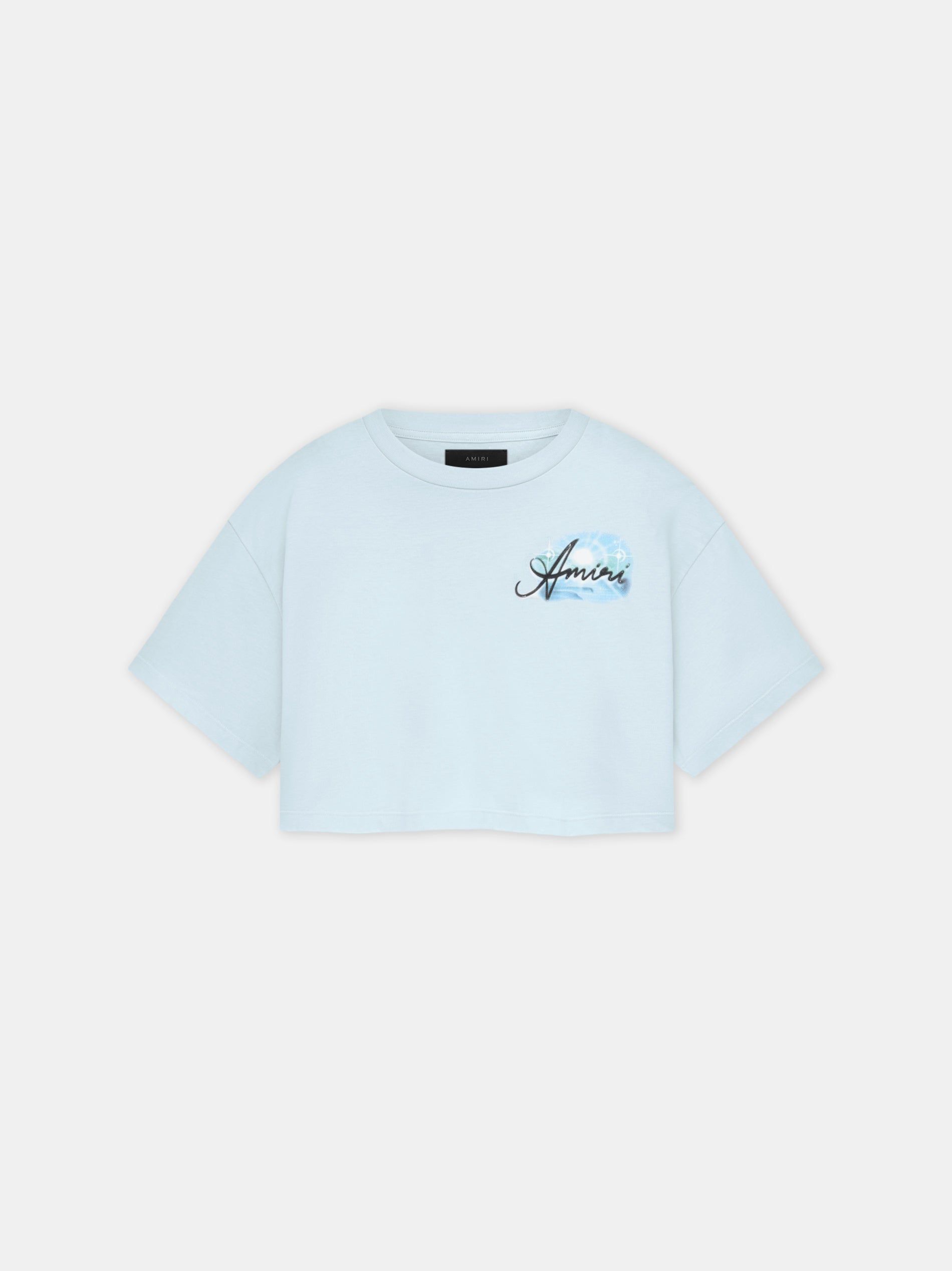 Camiseta Amiri Paradise Airbrush Tee Mujer Cerulean | PKABHT-934