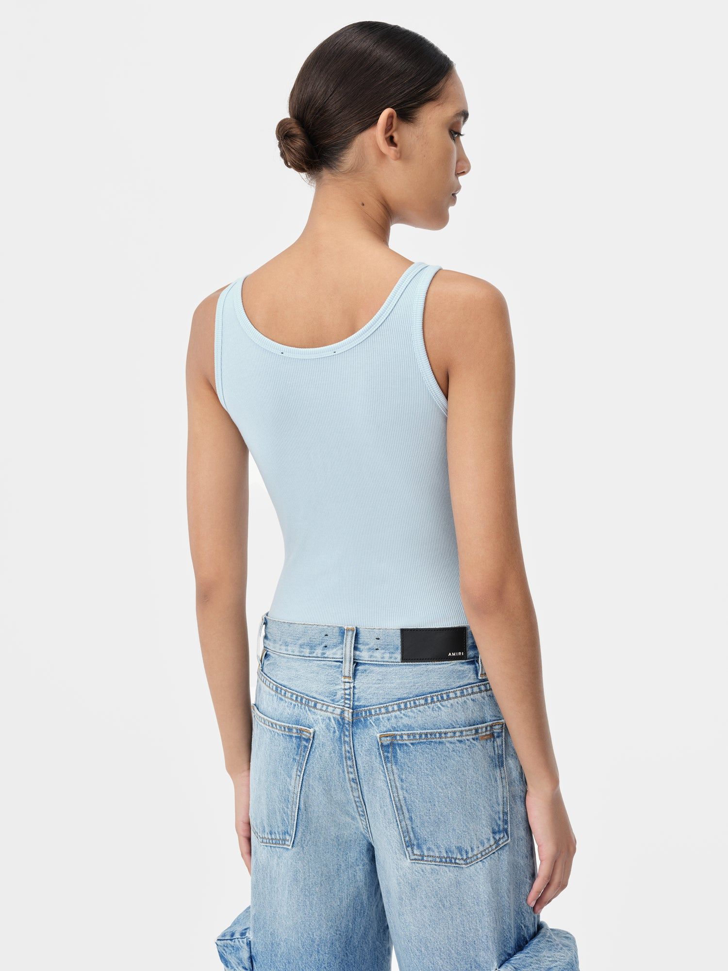 Camiseta Amiri Stacked Ribbed Tank Mujer Cerulean | LYJOUK-594