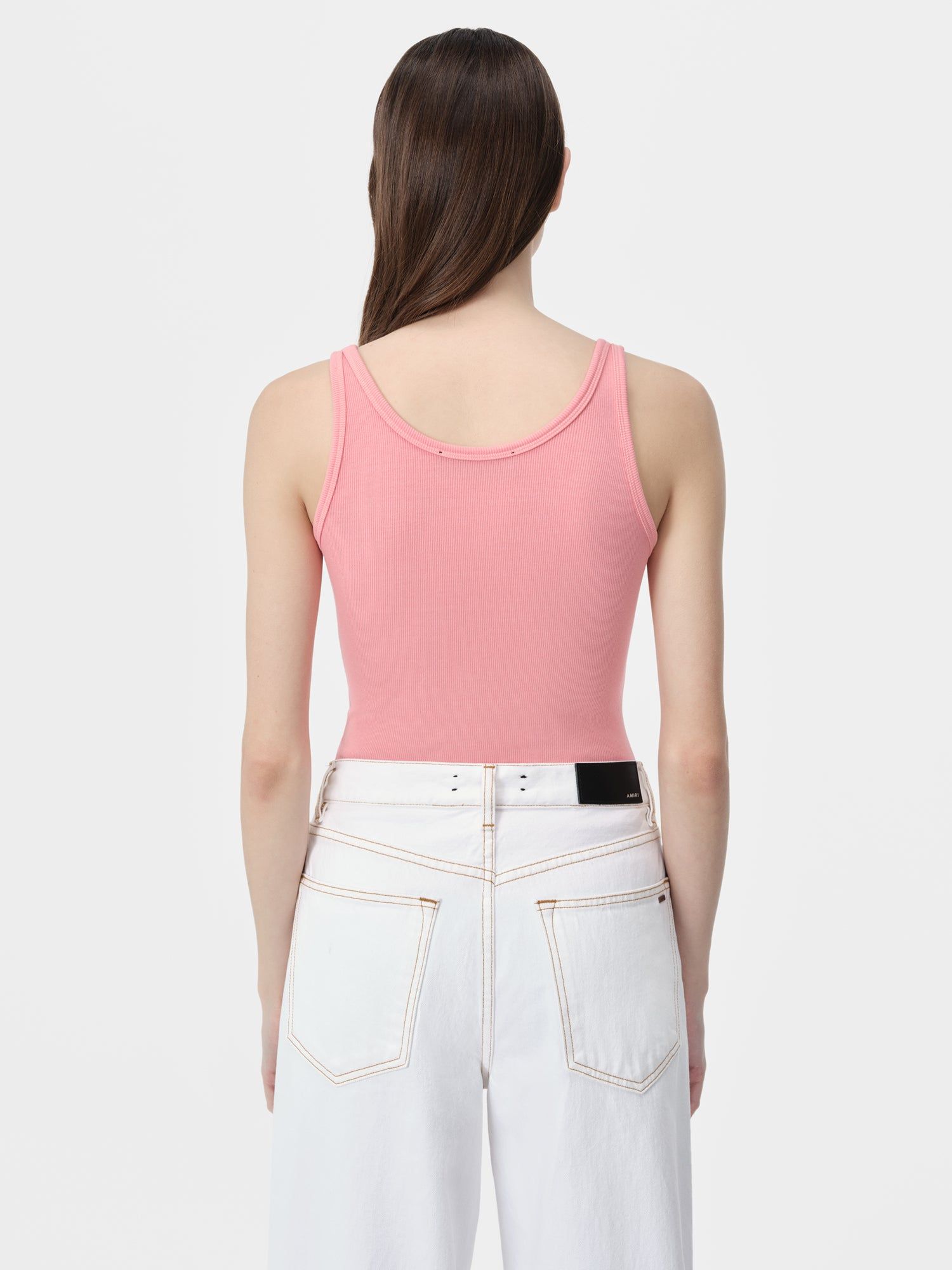 Camiseta Amiri Stacked Ribbed Tank Mujer Rosas | CGKNDO-519