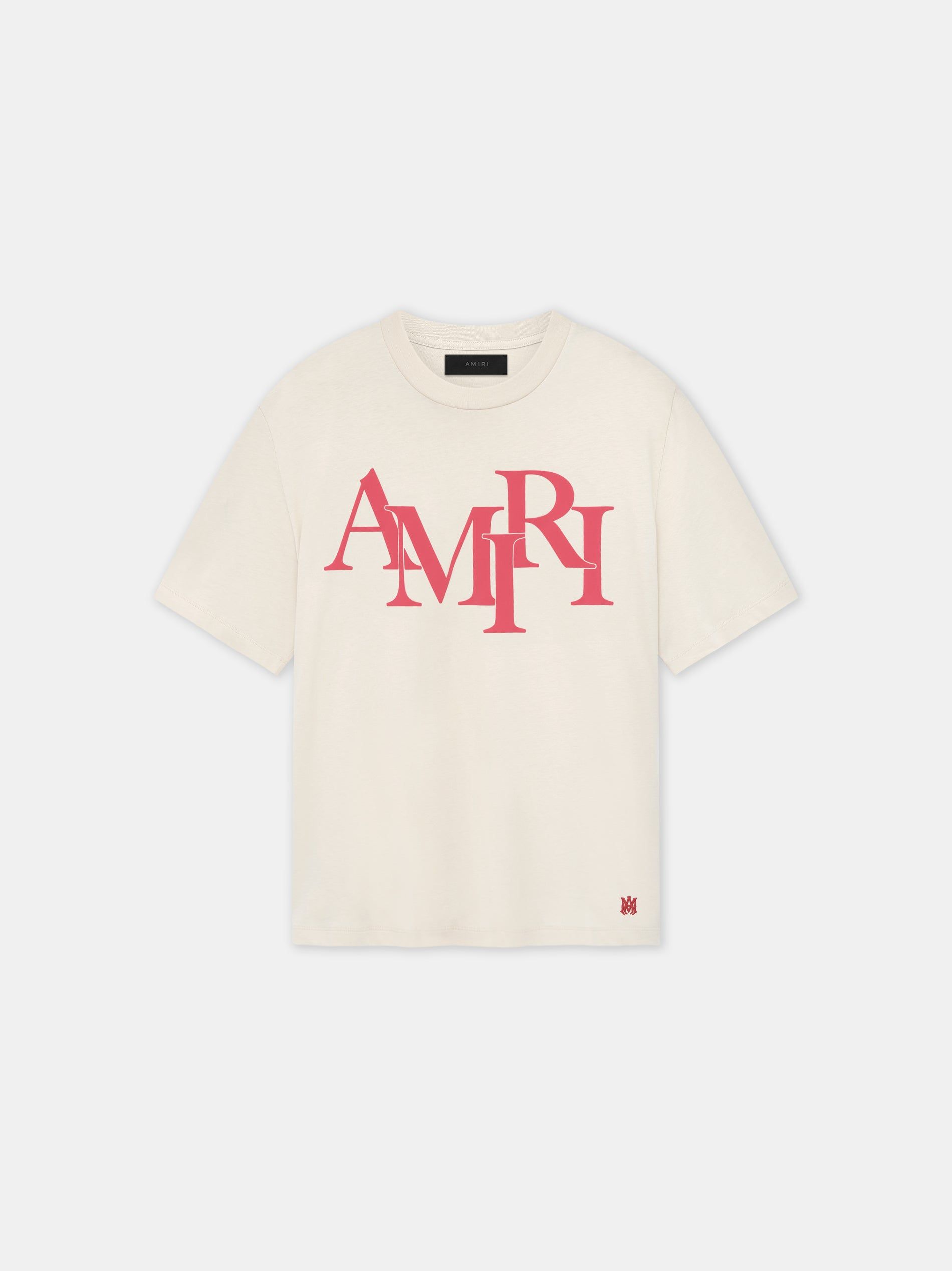 Camiseta Amiri Staggered Tee Hombre Birch | RYTGAQ-174