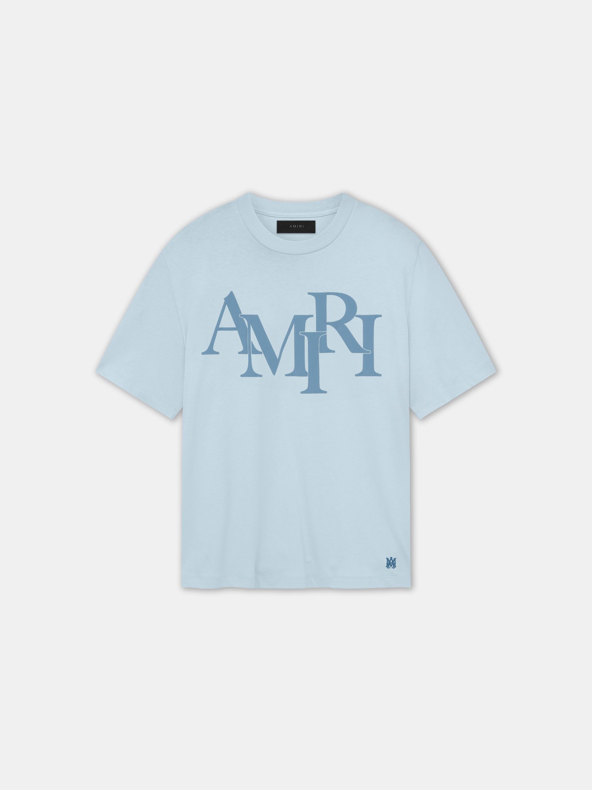 Camiseta Amiri Staggered Tee Hombre Cerulean | BERKMU-305
