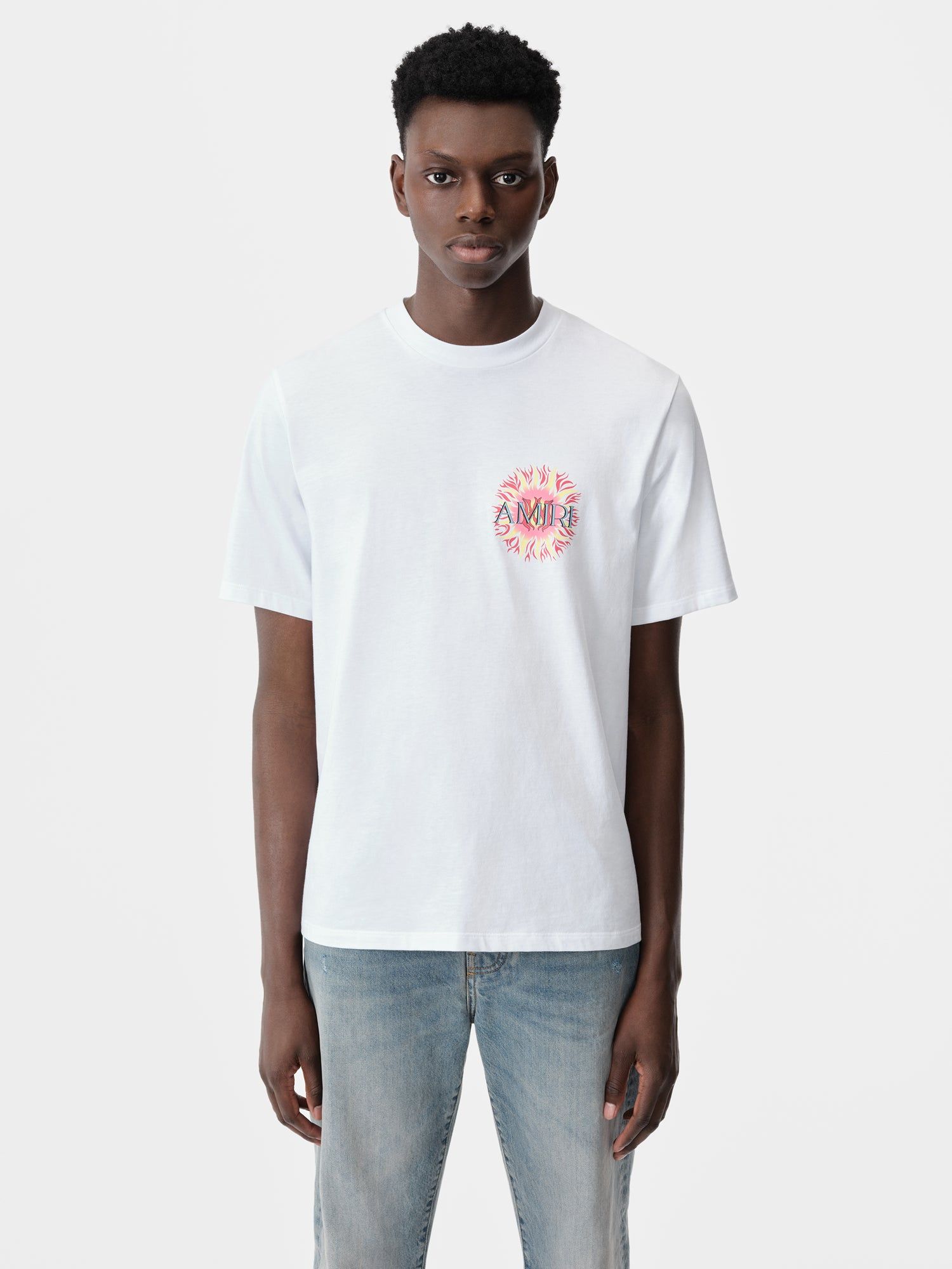 Camiseta Amiri Sun Tee Hombre Blancos | HZBPGW-981