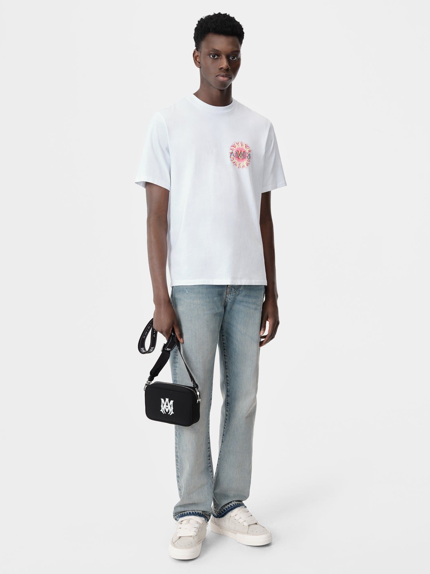 Camiseta Amiri Sun Tee Hombre Blancos | HZBPGW-981