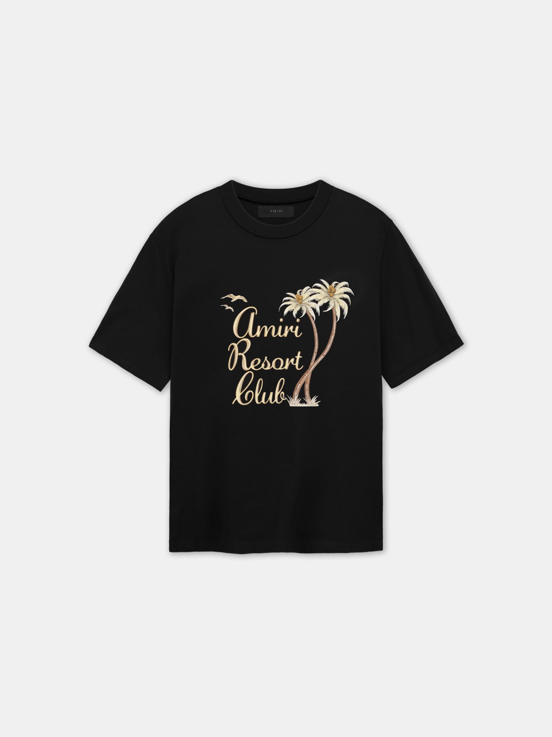 Camiseta Amiri Twisted Palms Tee Hombre Negros | JSKPWV-962
