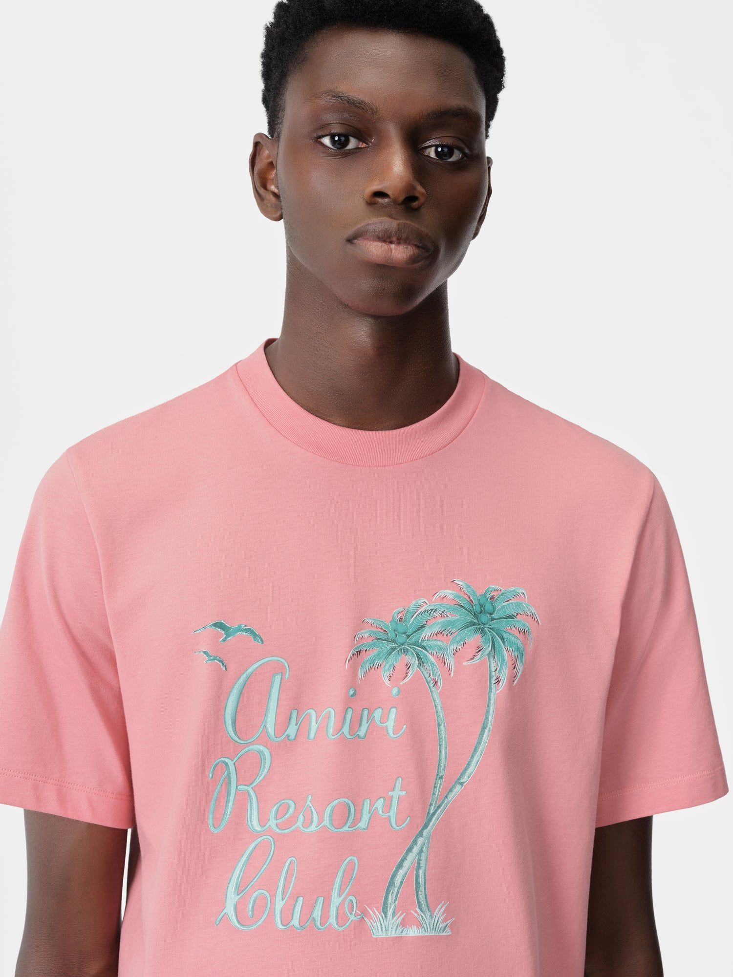 Camiseta Amiri Twisted Palms Tee Hombre Rosas | FGQOYK-754