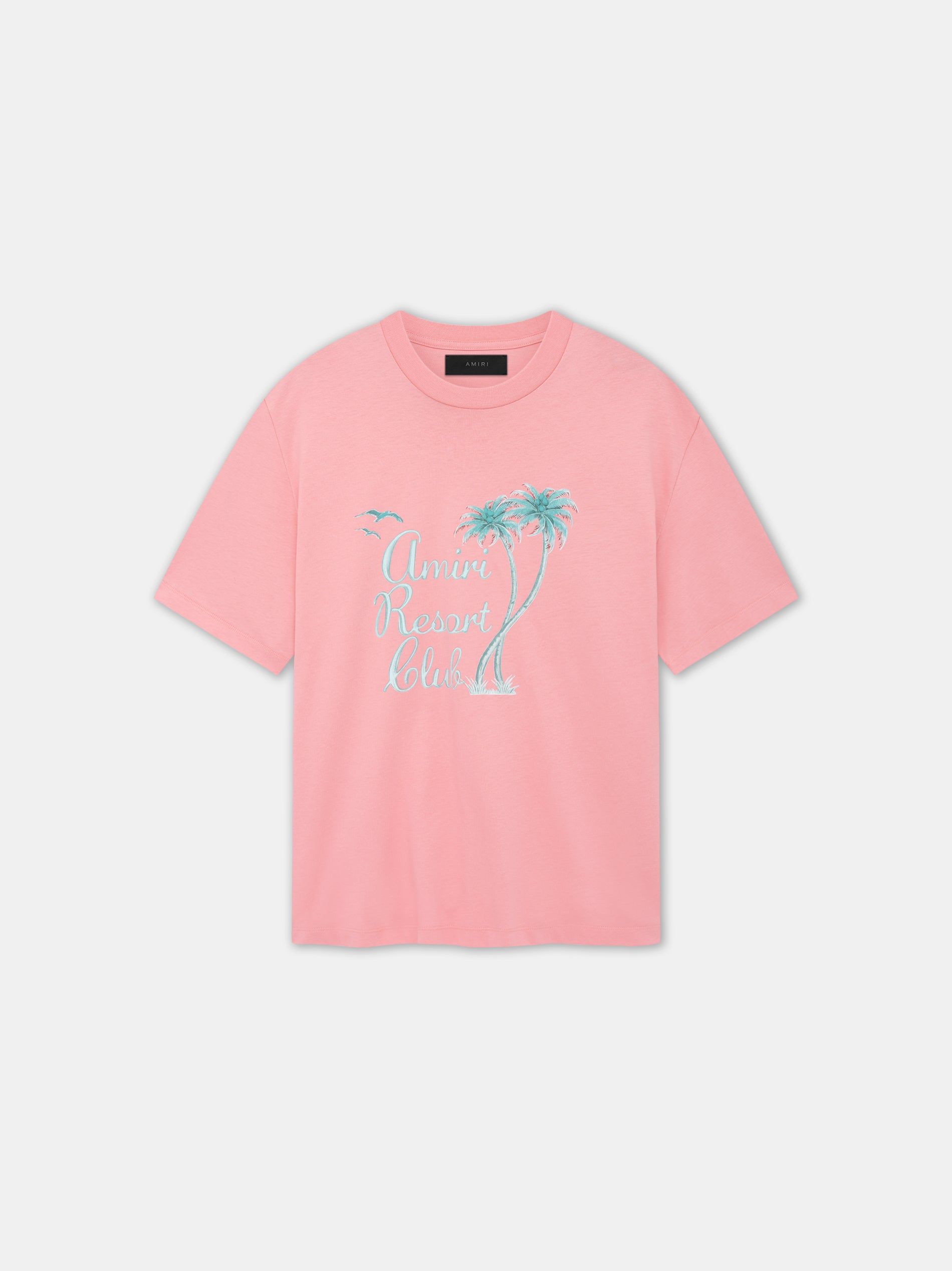 Camiseta Amiri Twisted Palms Tee Hombre Rosas | FGQOYK-754