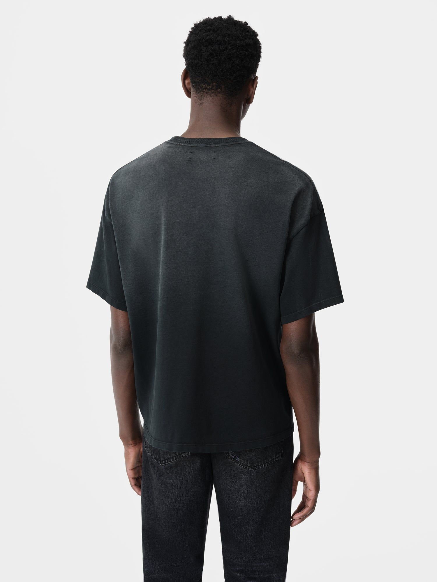 Camiseta Amiri Vintage Oversized Tee Hombre Negros | JZHQST-235