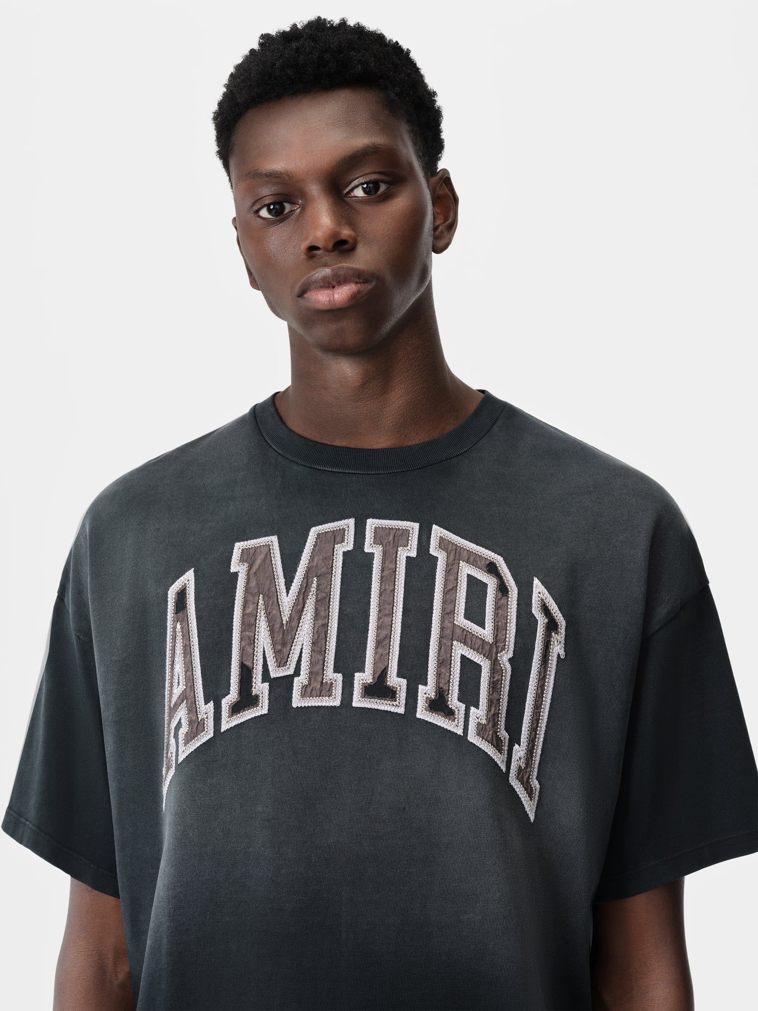 Camiseta Amiri Vintage Oversized Tee Hombre Negros | JZHQST-235