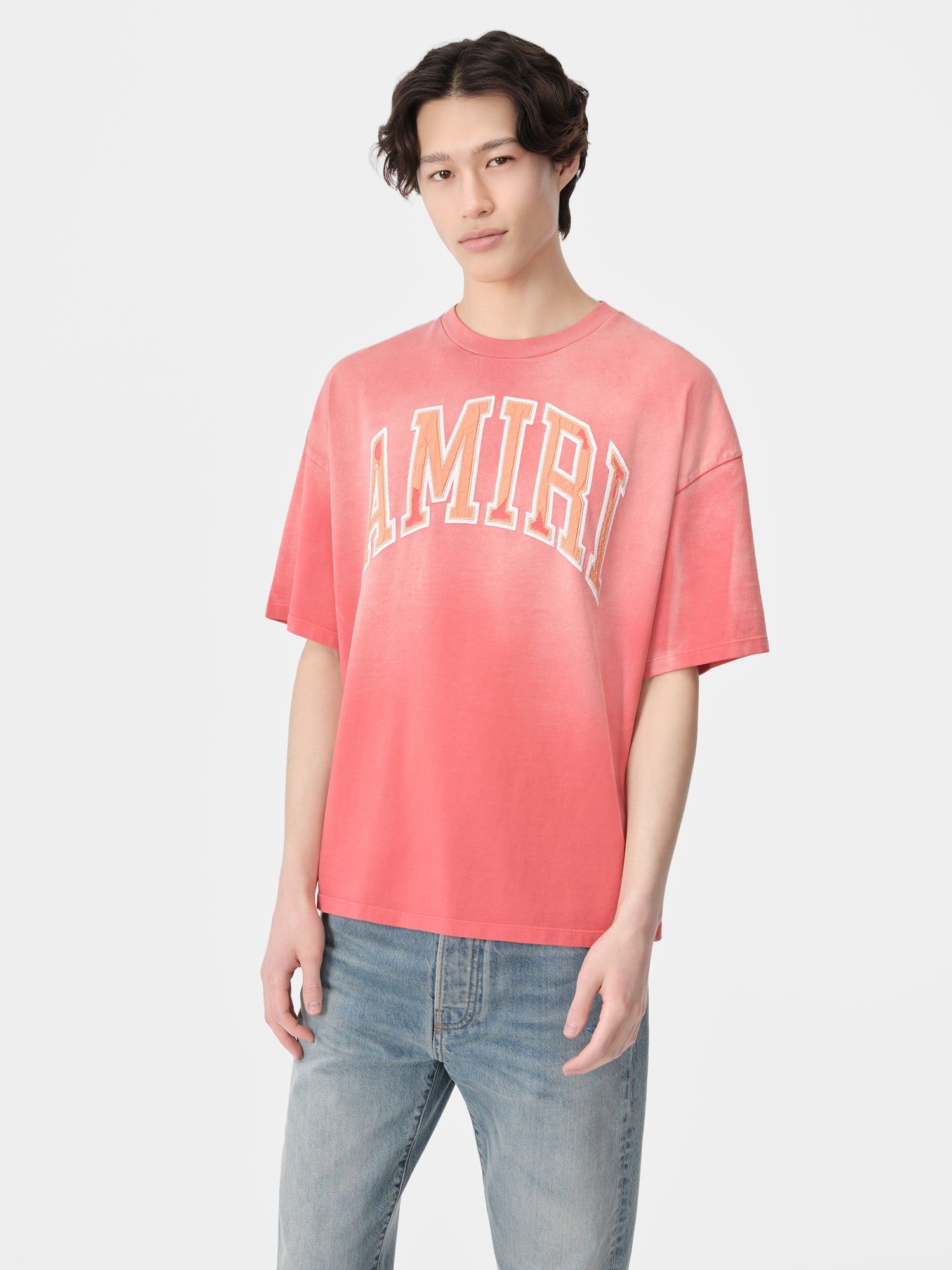 Camiseta Amiri Vintage Oversized Tee Hombre Cranberry | CLINWP-259
