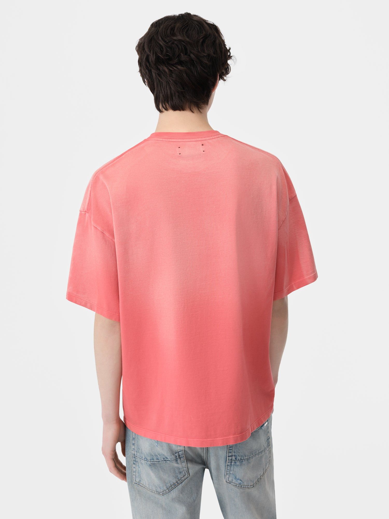Camiseta Amiri Vintage Oversized Tee Hombre Cranberry | CLINWP-259