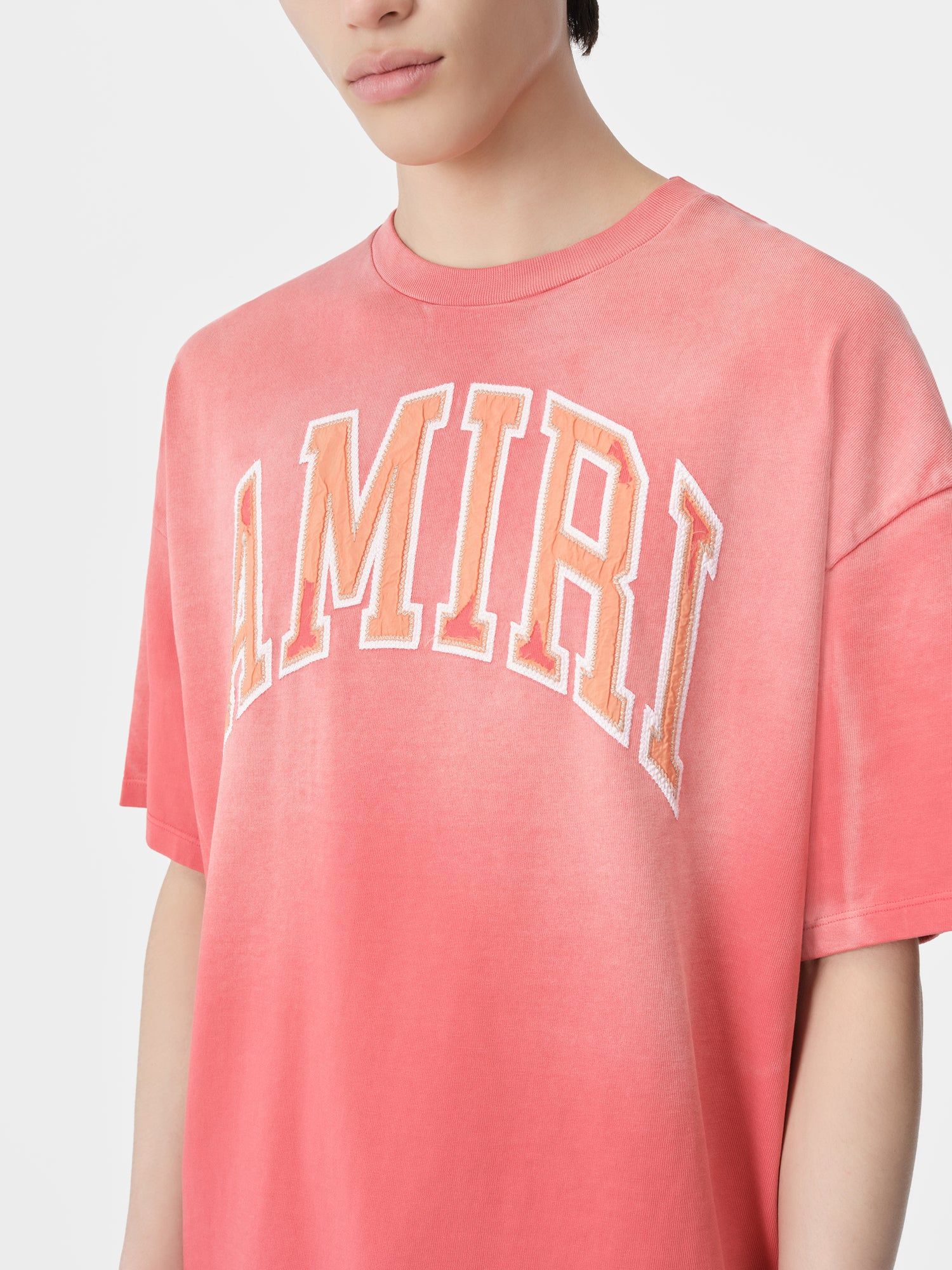Camiseta Amiri Vintage Oversized Tee Hombre Cranberry | CLINWP-259