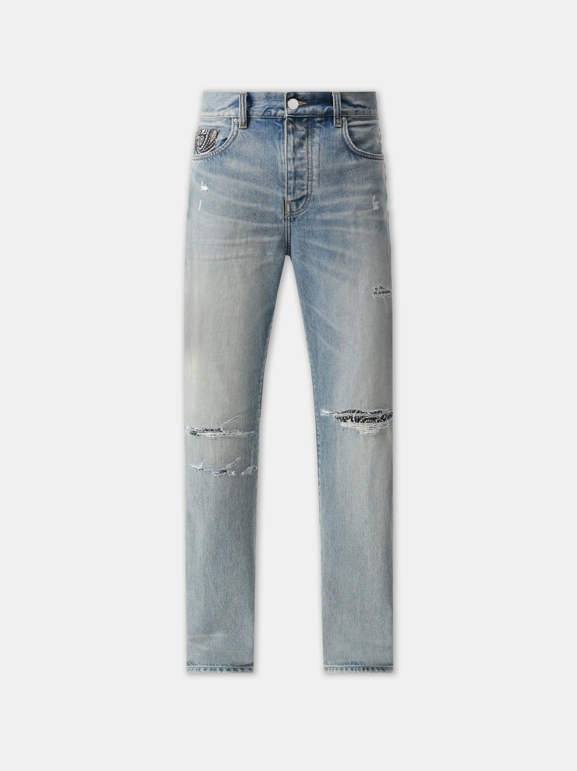 Denim Amiri Bandana Repair Straight Jean Hombre Azules | JEHRUW-628