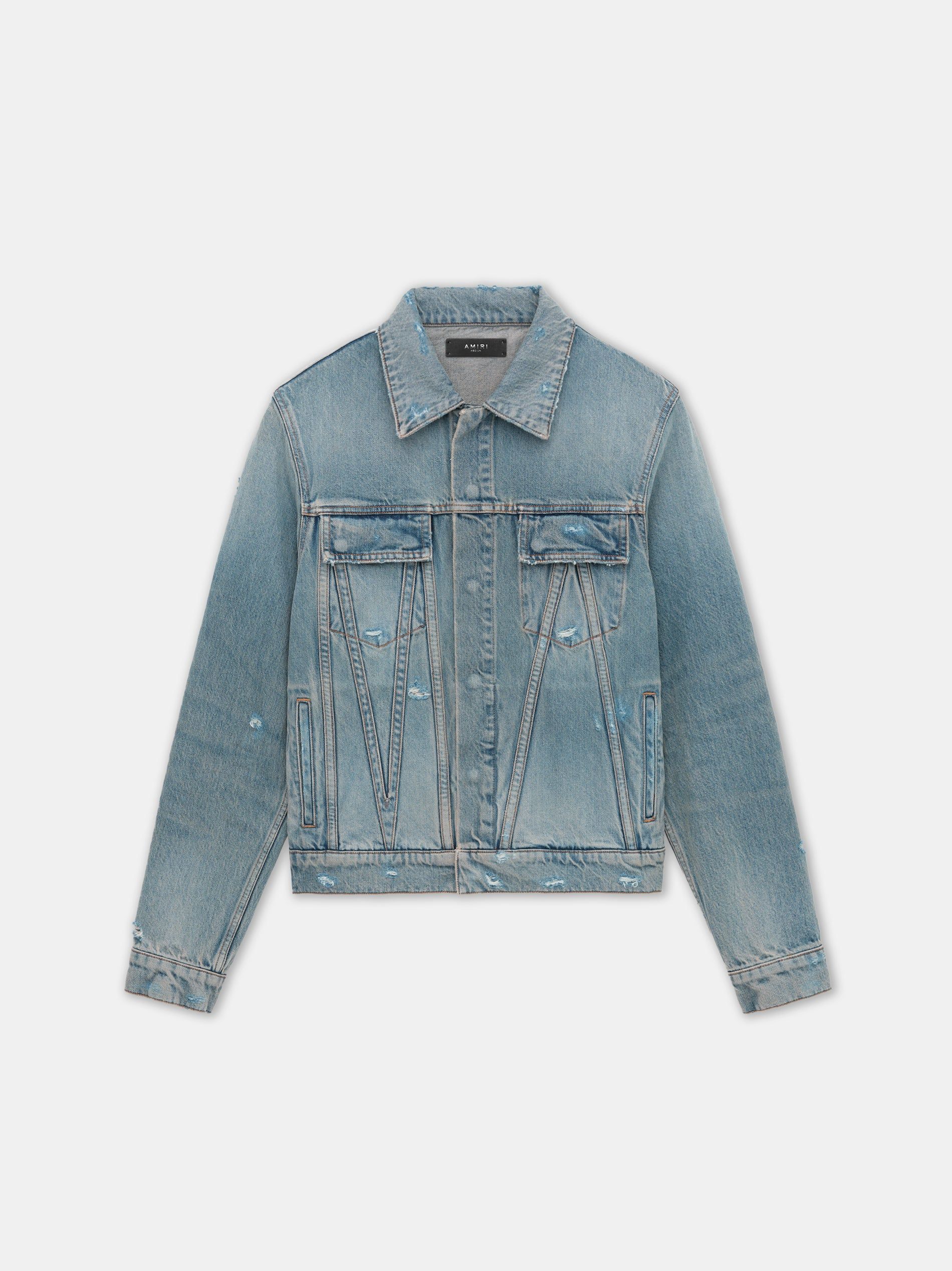 Denim Amiri Ma Trucker Jacket Hombre Azules | DIOQUL-057