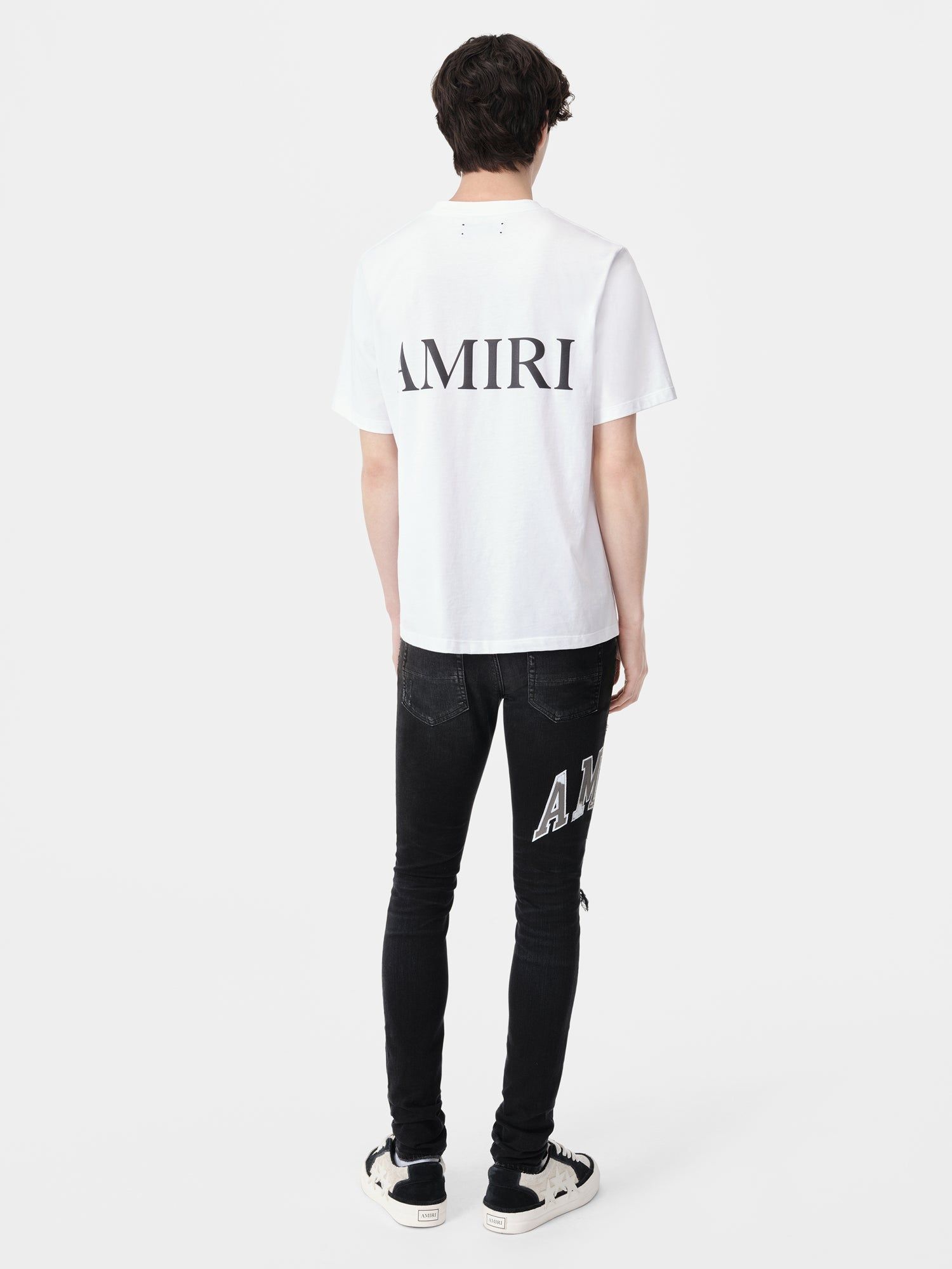 Denim Amiri Varsity Logo Repair Jean Hombre Negros | IUVRNW-876
