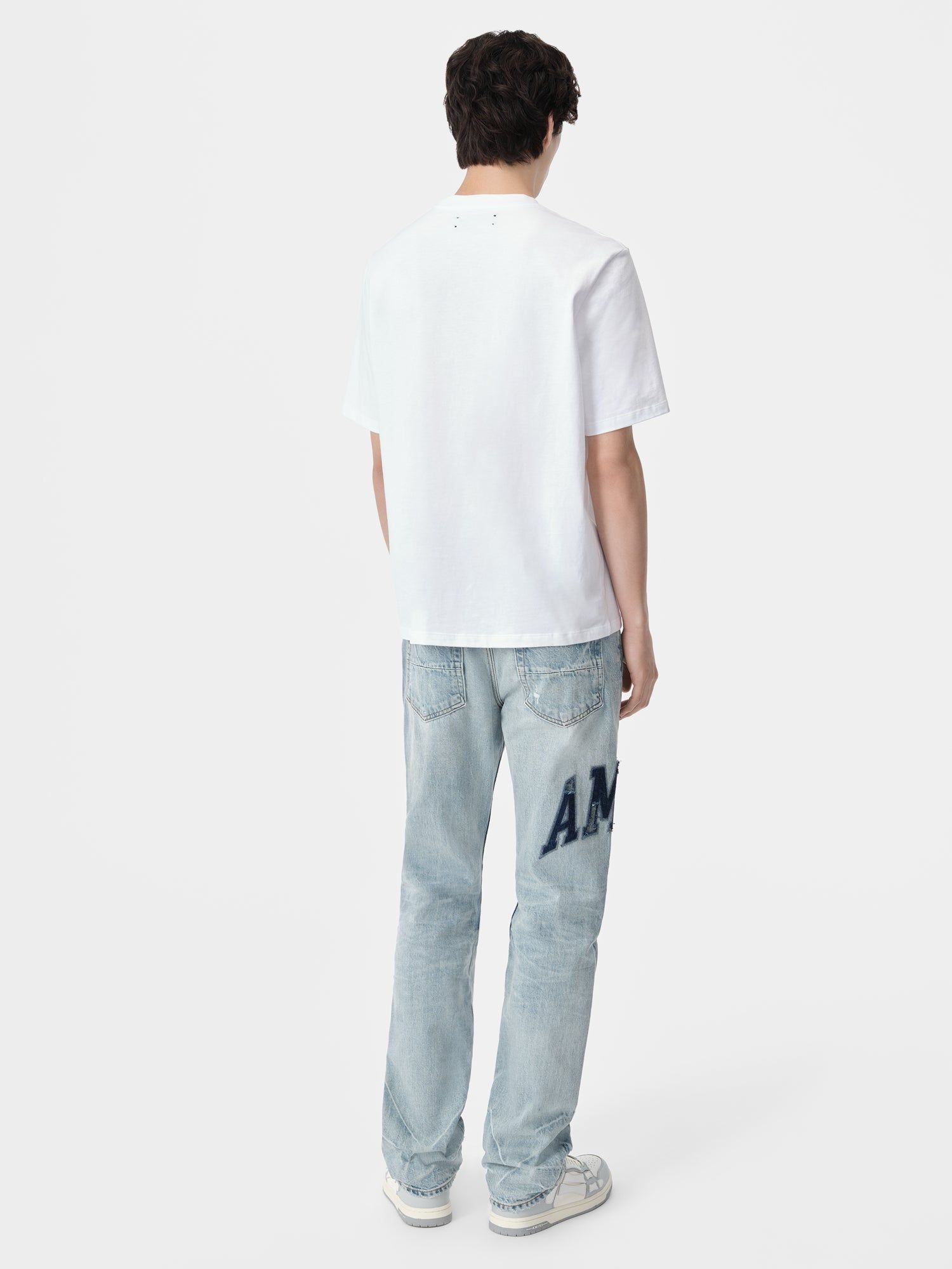 Denim Amiri Varsity Logo Repair Straight Hombre Azules | MJHSYA-512