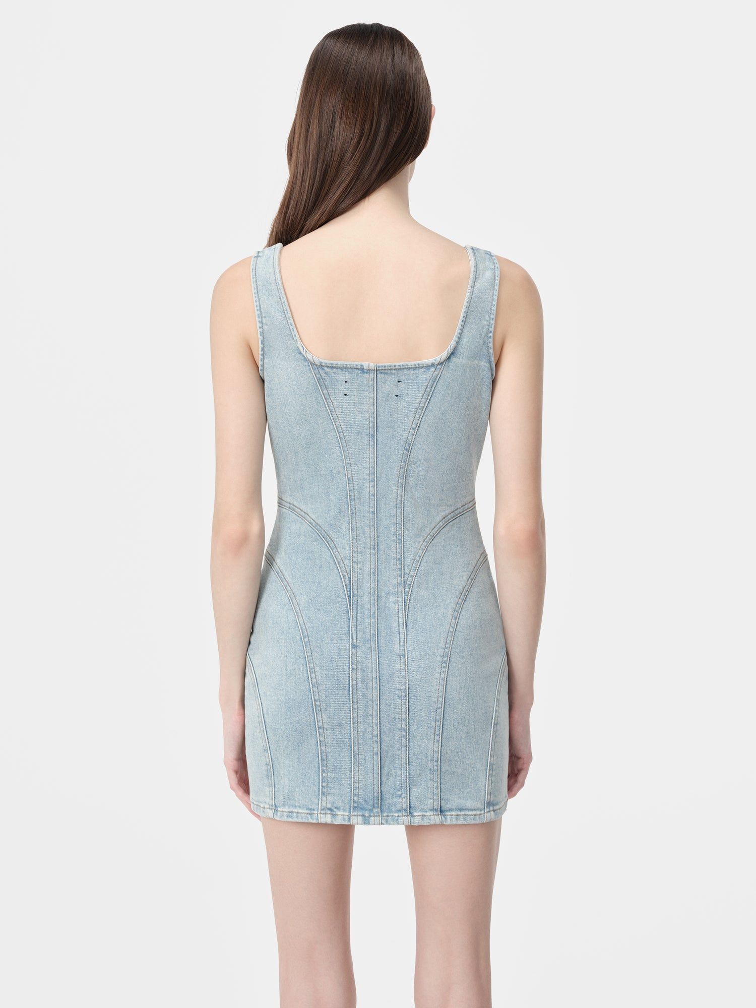 Denim Amiri Zip Corset Dress Mujer Azules Claro | TKINOR-748