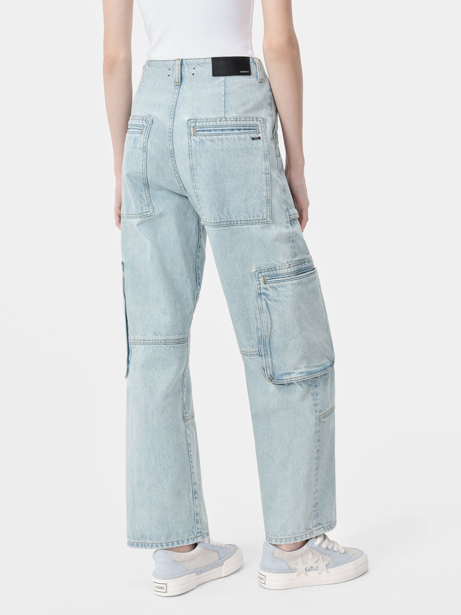 Pantalon Amiri Cargo Loose Mujer Azules Claro | NTERUL-742
