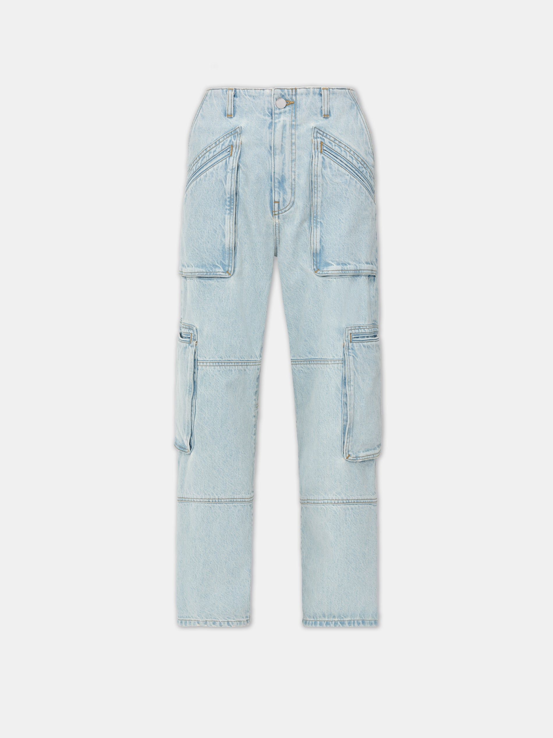 Pantalon Amiri Cargo Loose Mujer Azules Claro | NTERUL-742