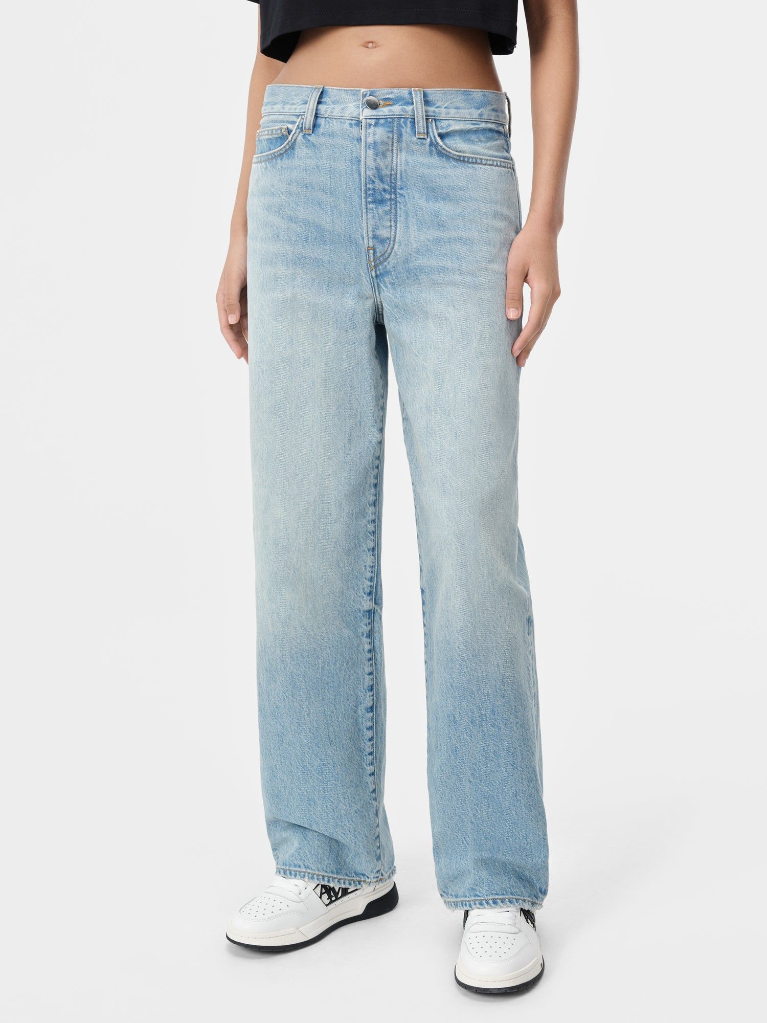 Pantalon Amiri Wide Straight Jean Mujer Azules | EGYDJF-648