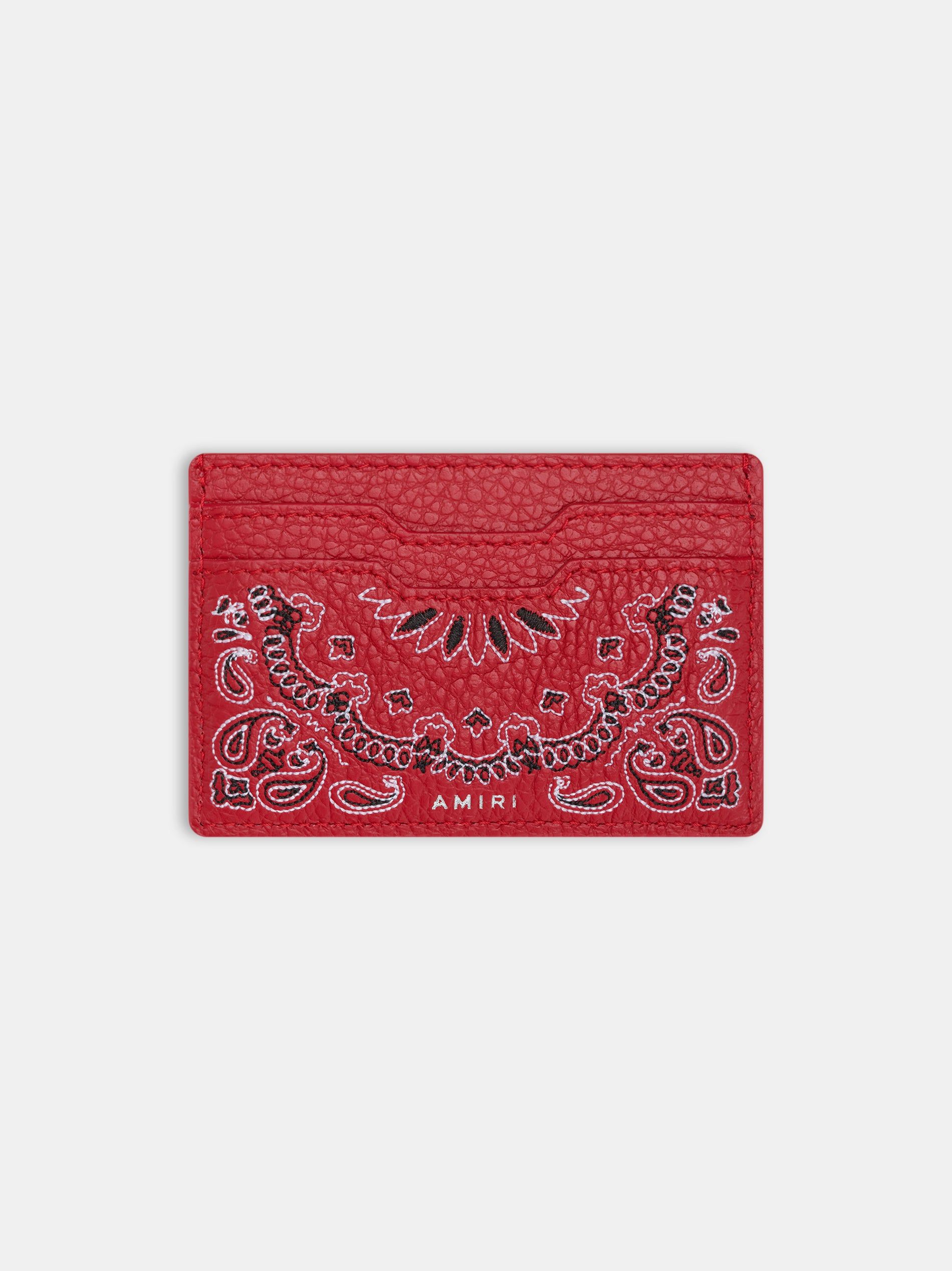 Pequeña Marroquinería Amiri Bandana Card Holder Hombre Rojos | GYWADO-431