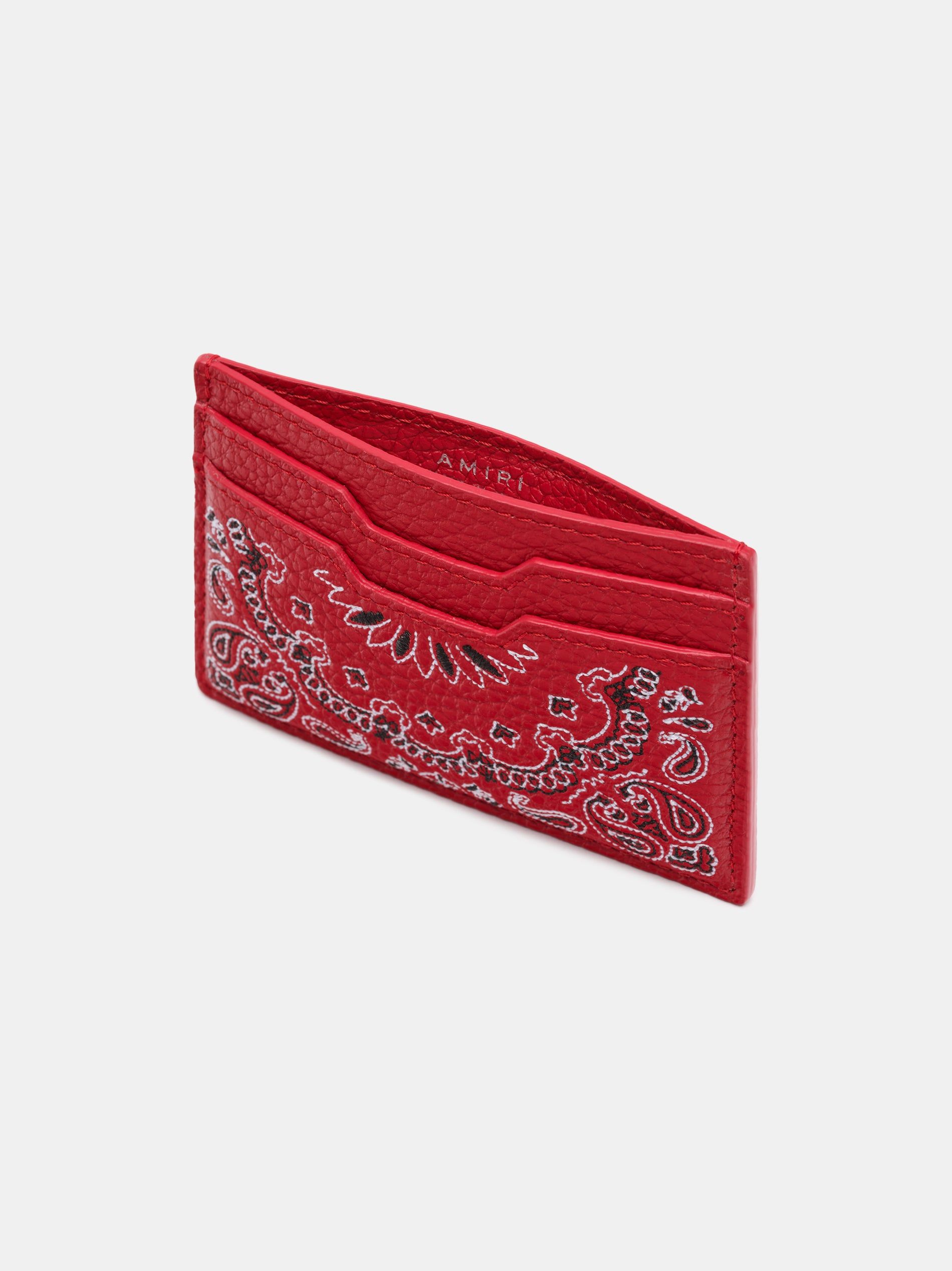 Pequeña Marroquinería Amiri Bandana Card Holder Hombre Rojos | GYWADO-431