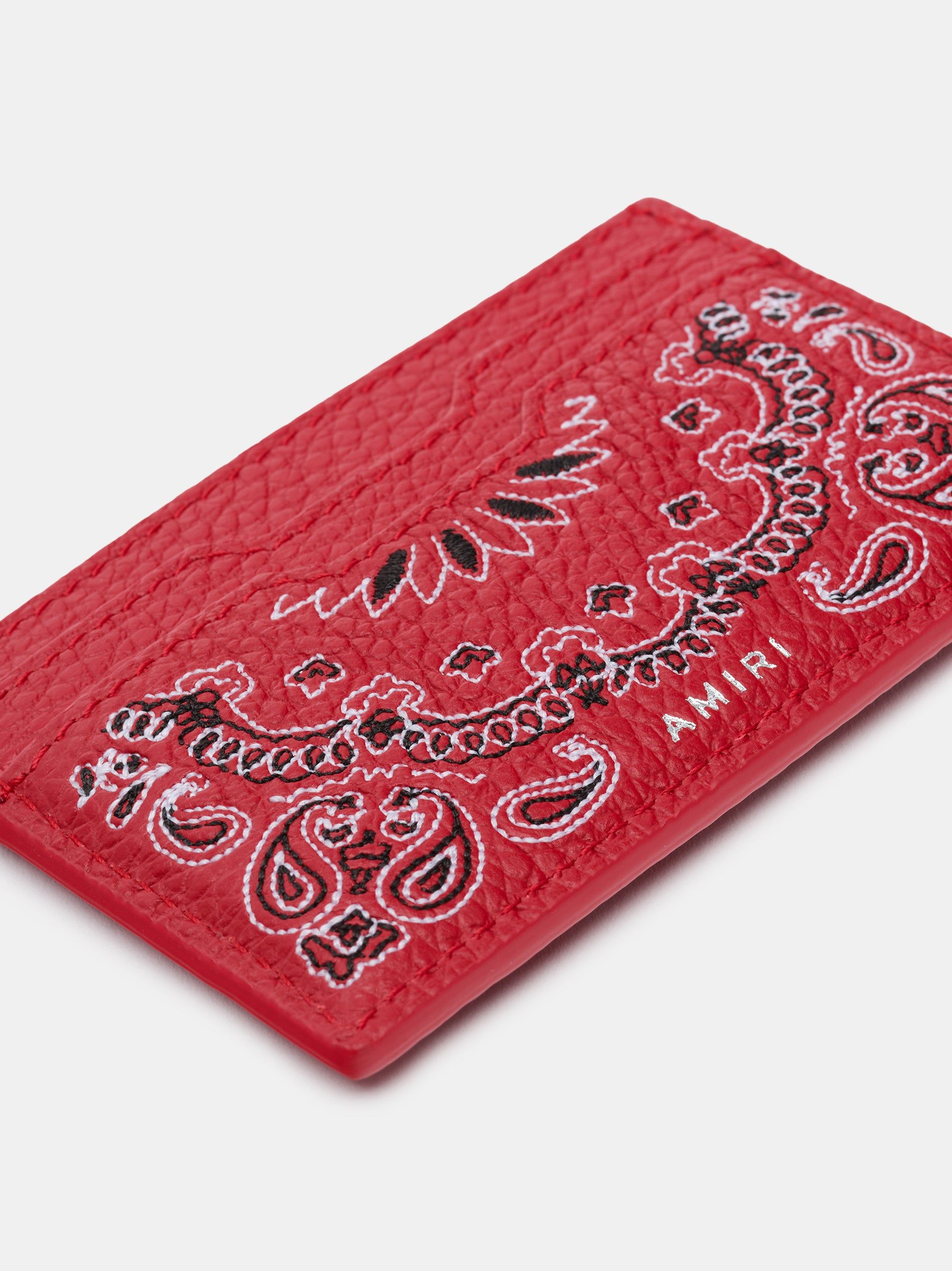 Pequeña Marroquinería Amiri Bandana Card Holder Hombre Rojos | GYWADO-431
