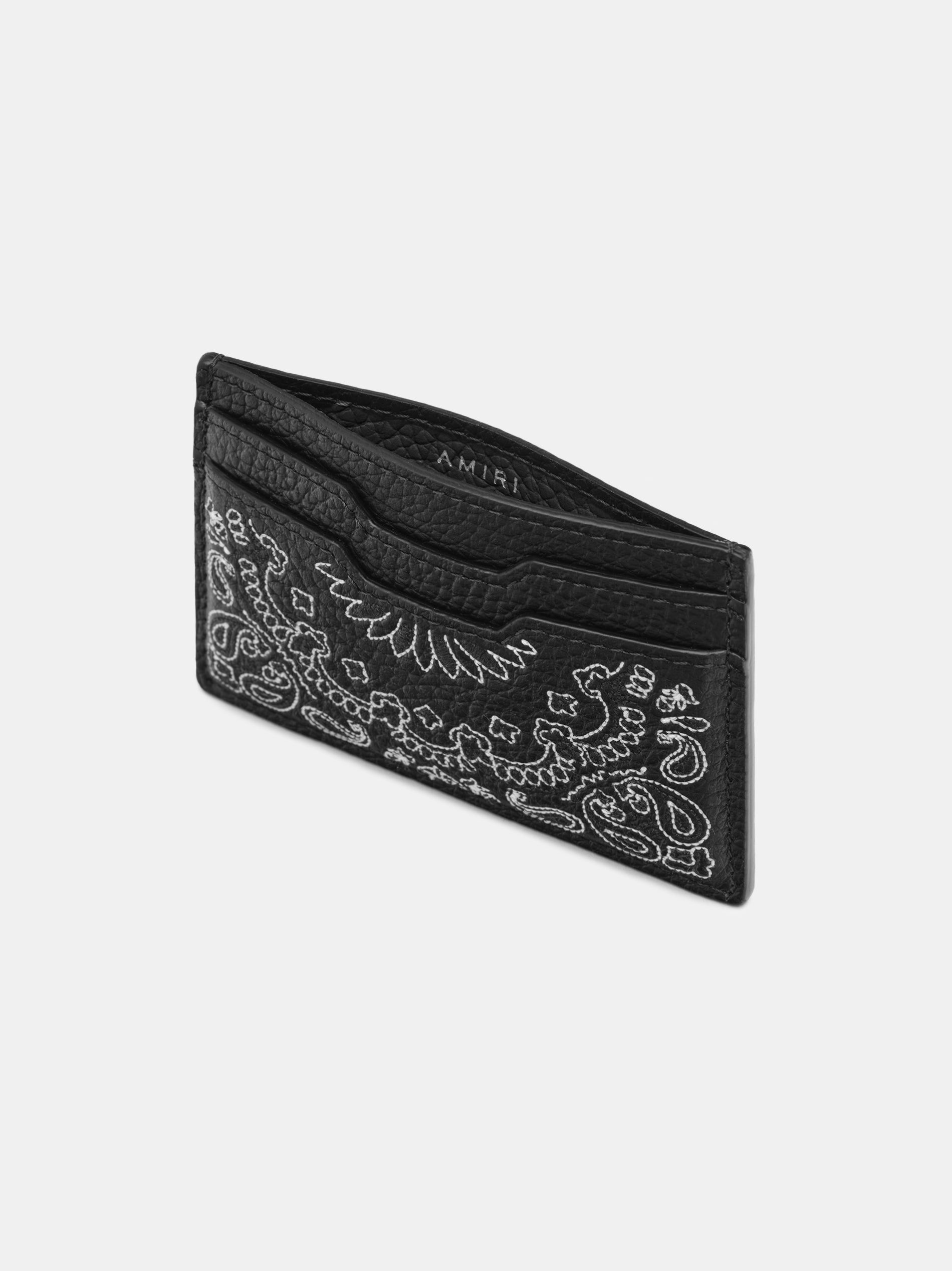 Pequeña Marroquinería Amiri Bandana Card Holder Hombre Negros | UPJSGD-496