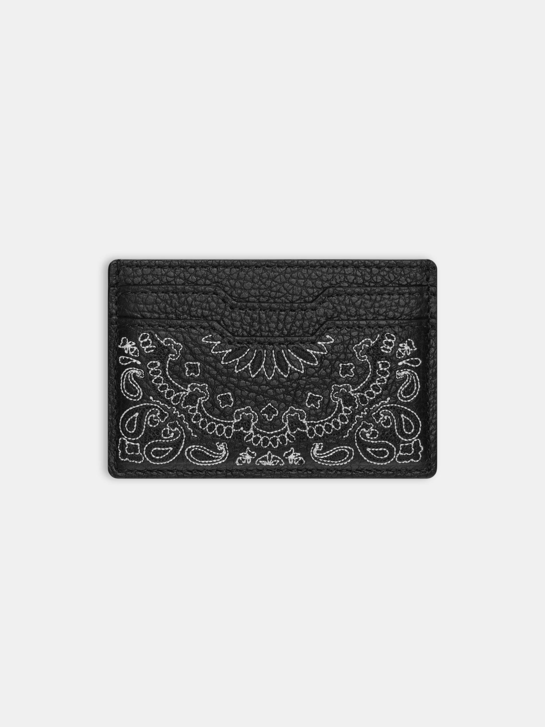 Pequeña Marroquinería Amiri Bandana Card Holder Hombre Negros | UPJSGD-496