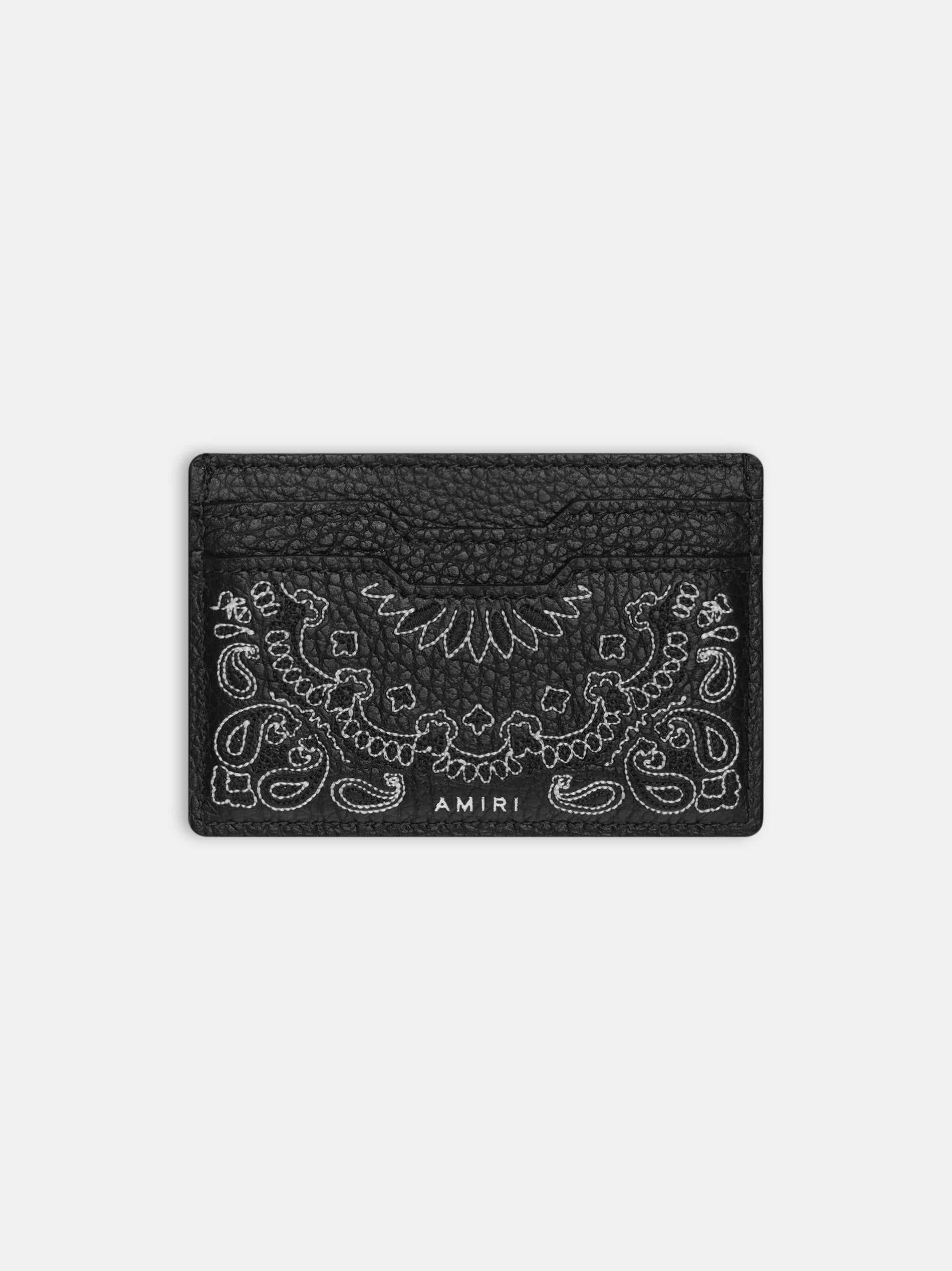 Pequeña Marroquinería Amiri Bandana Card Holder Hombre Negros | UPJSGD-496