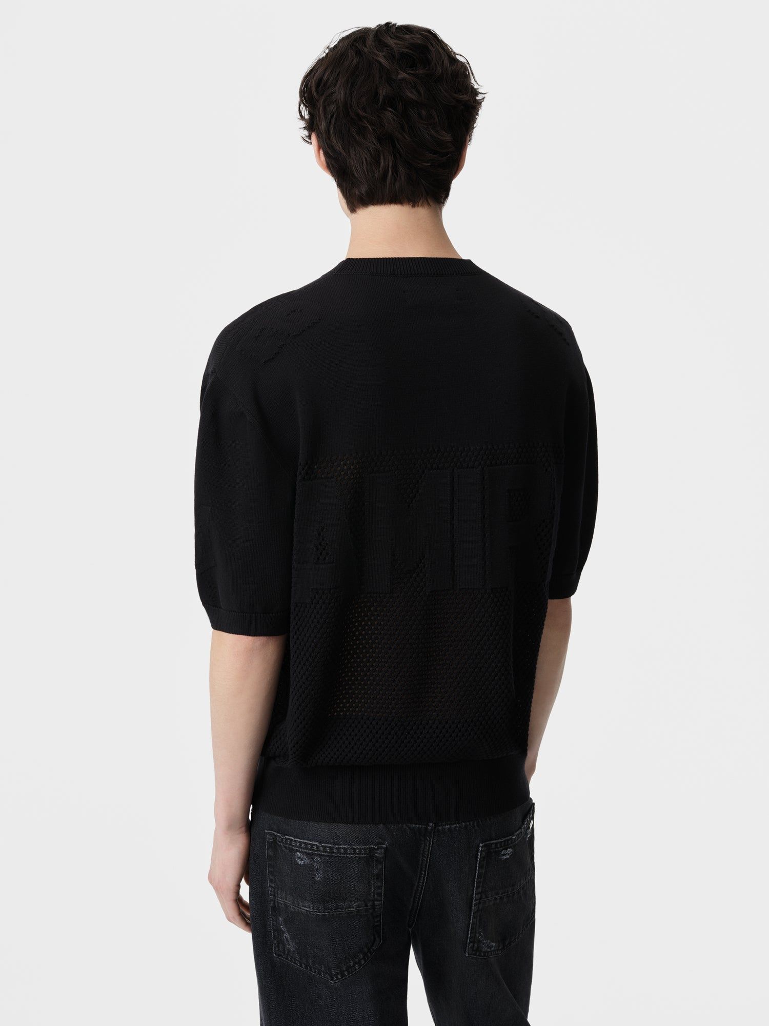 Prendas De Punto Amiri 22 Tee Hombre Negros | MUVKNG-061
