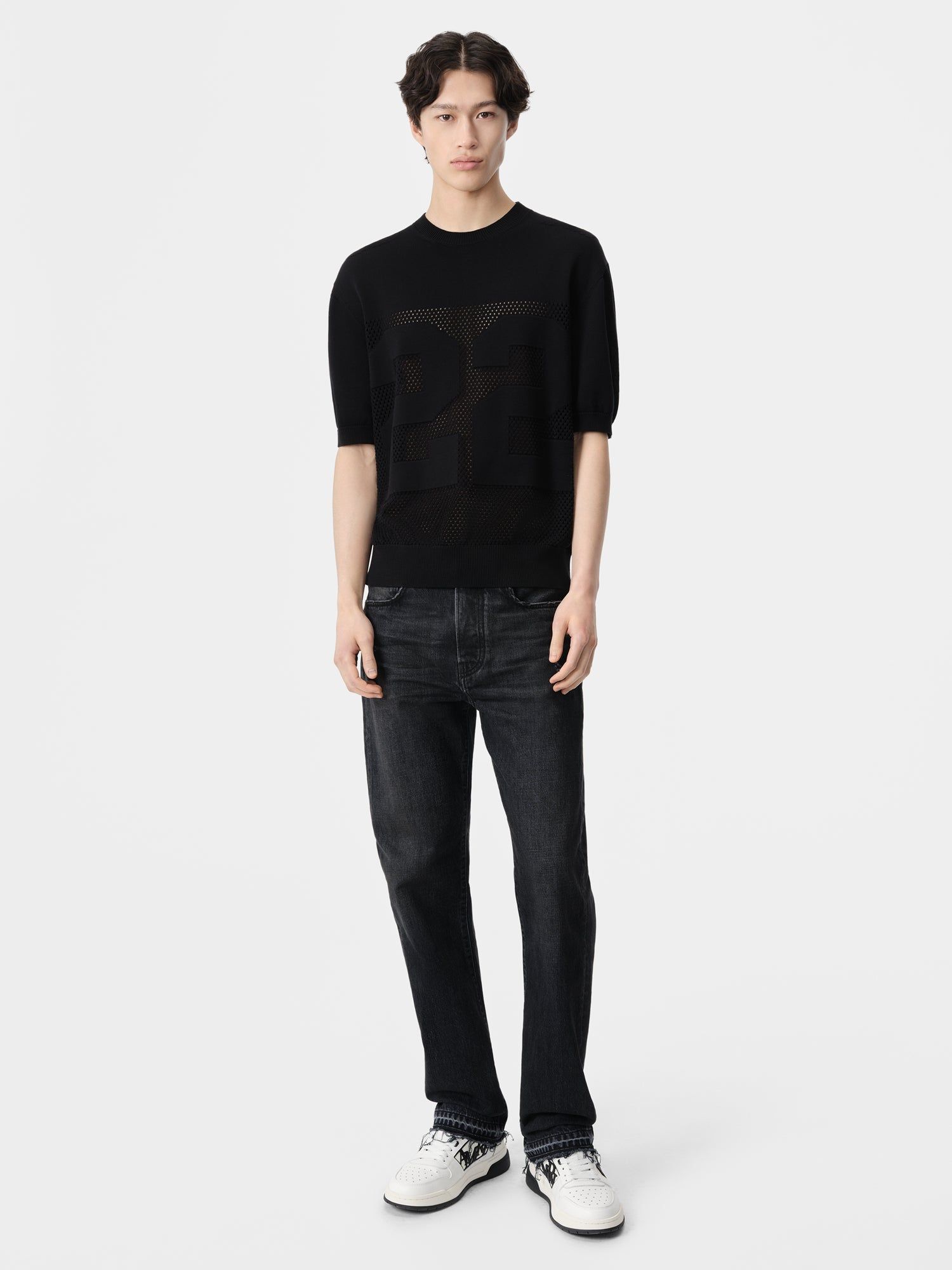 Prendas De Punto Amiri 22 Tee Hombre Negros | MUVKNG-061