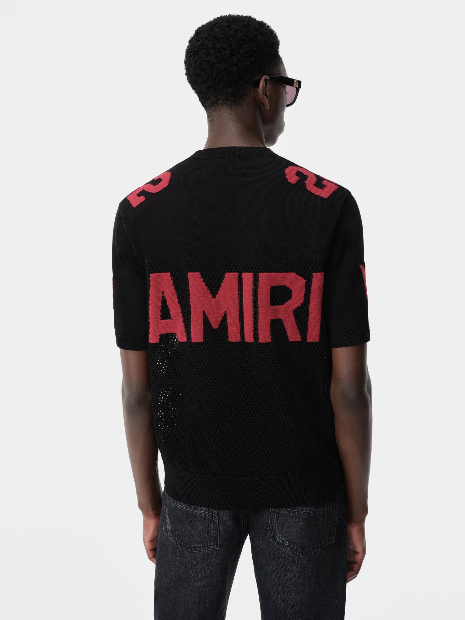 Prendas De Punto Amiri 22 Tee Hombre Negros Rojos | EZAJKS-327