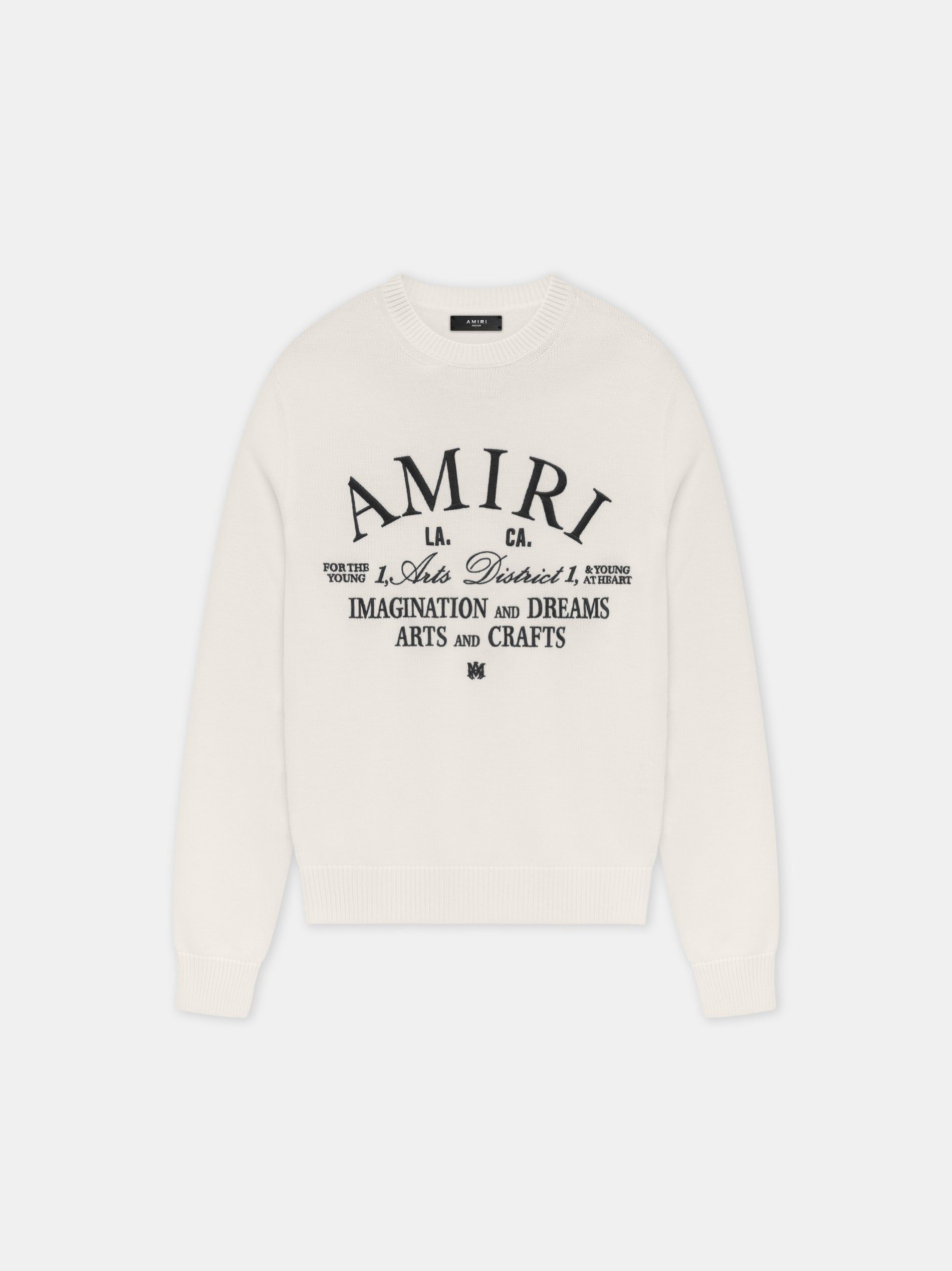 Prendas De Punto Amiri Arts District Crewneck Hombre Alabaster | UDVICS-967