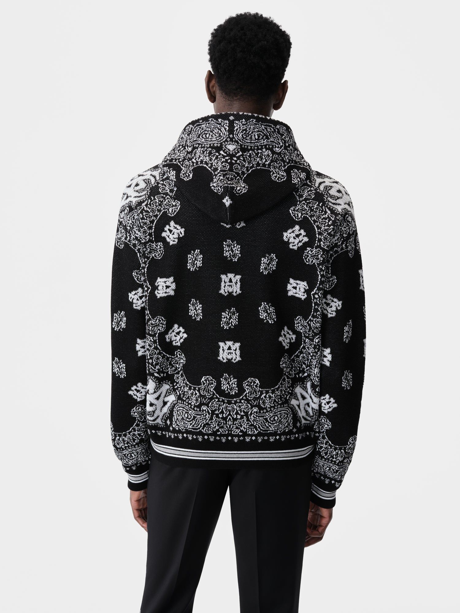 Prendas De Punto Amiri Bandana Hoodie Hombre Negros | VHMCYE-067