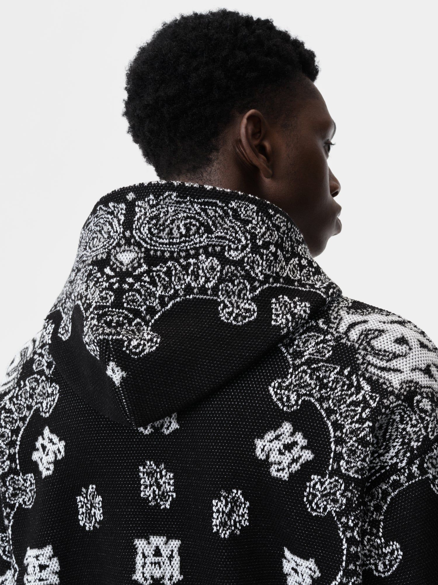 Prendas De Punto Amiri Bandana Hoodie Hombre Negros | VHMCYE-067