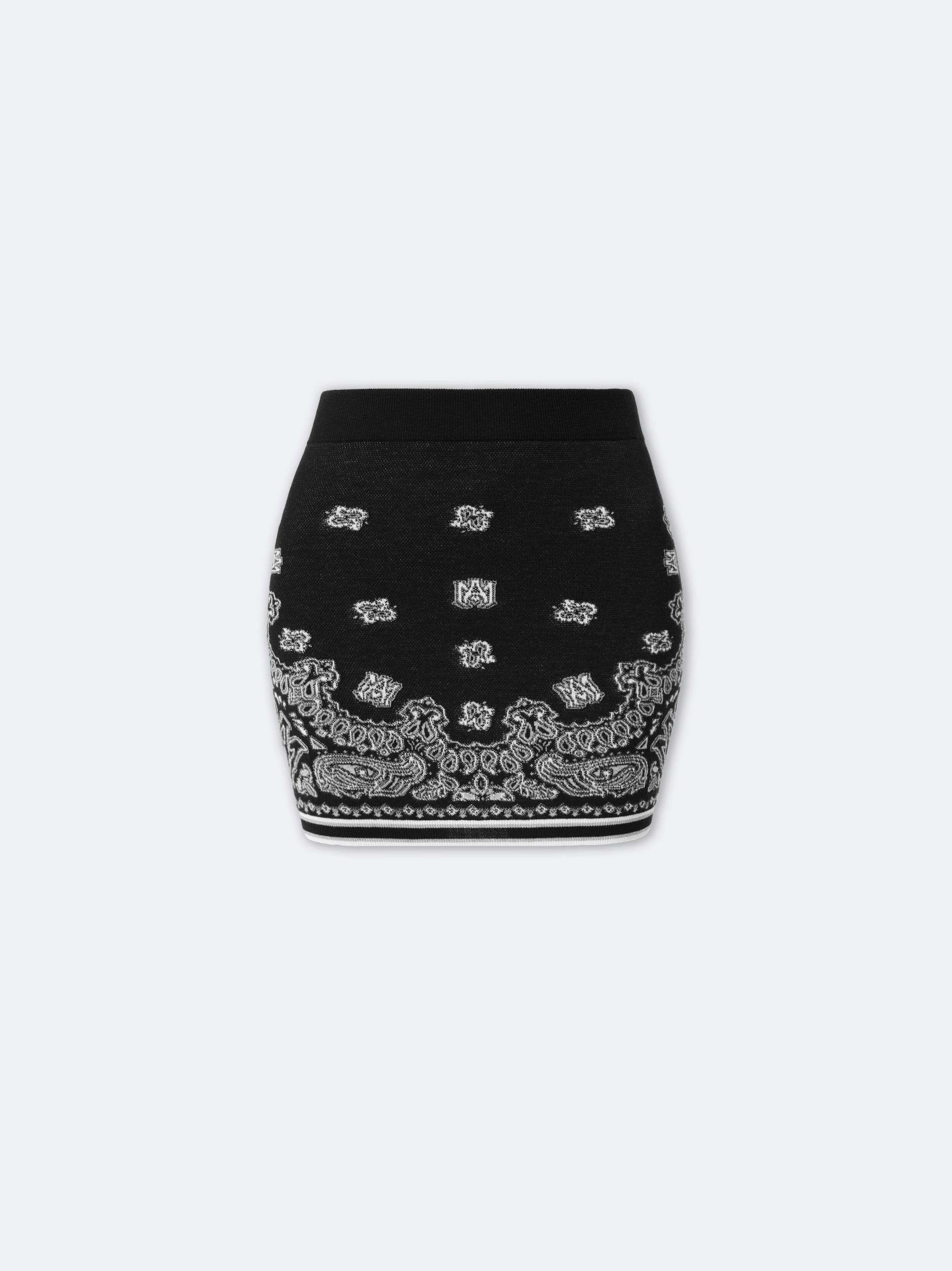 Prendas De Punto Amiri Bandana Mini Skirt Mujer Negros | VYFBRN-109
