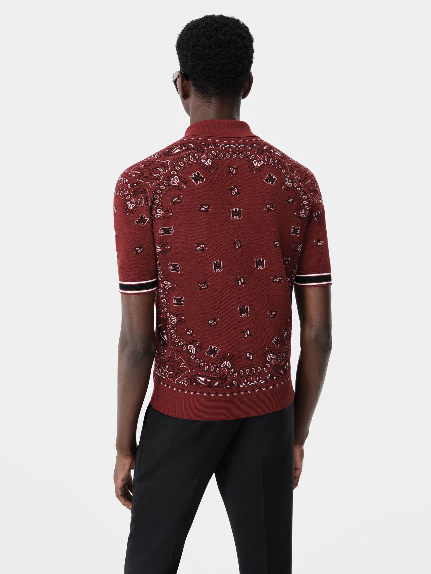Prendas De Punto Amiri Bandana Polo Hombre Rojos | LRTFYO-568