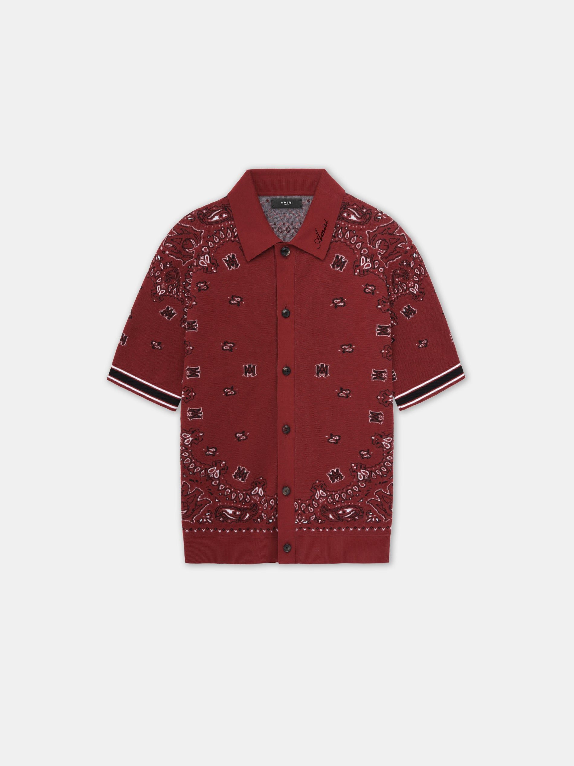 Prendas De Punto Amiri Bandana Polo Hombre Rojos | LRTFYO-568