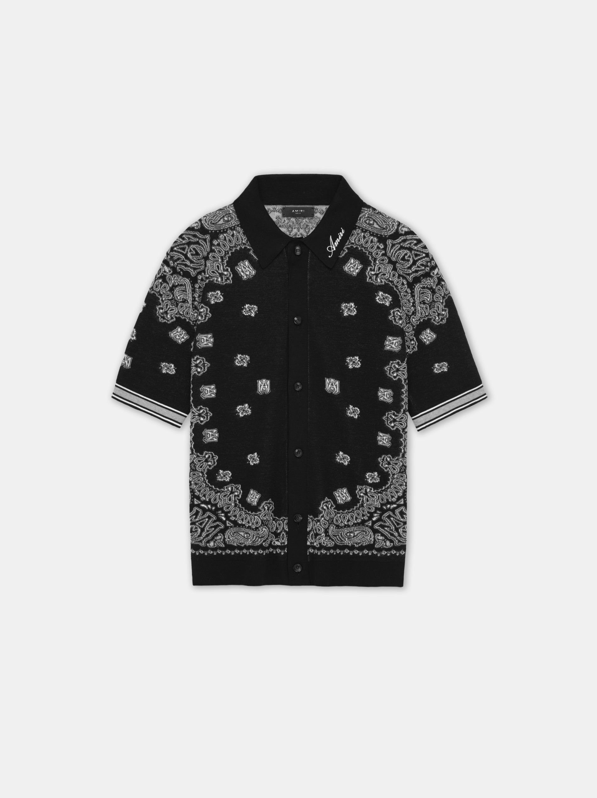 Prendas De Punto Amiri Bandana Polo Hombre Negros | CIFAMX-860