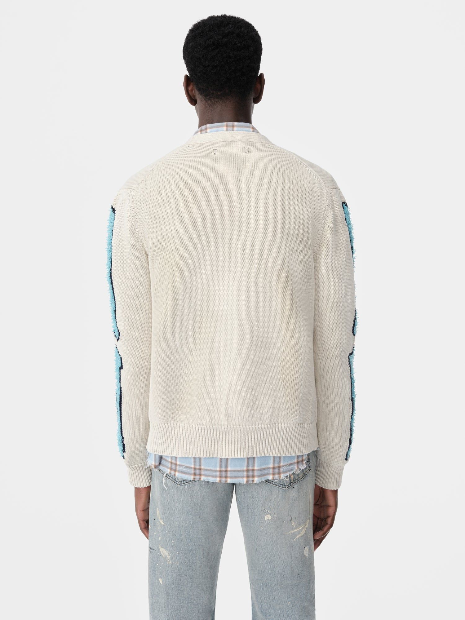 Prendas De Punto Amiri Bones Cardigan Hombre Birch | AYFDPZ-754
