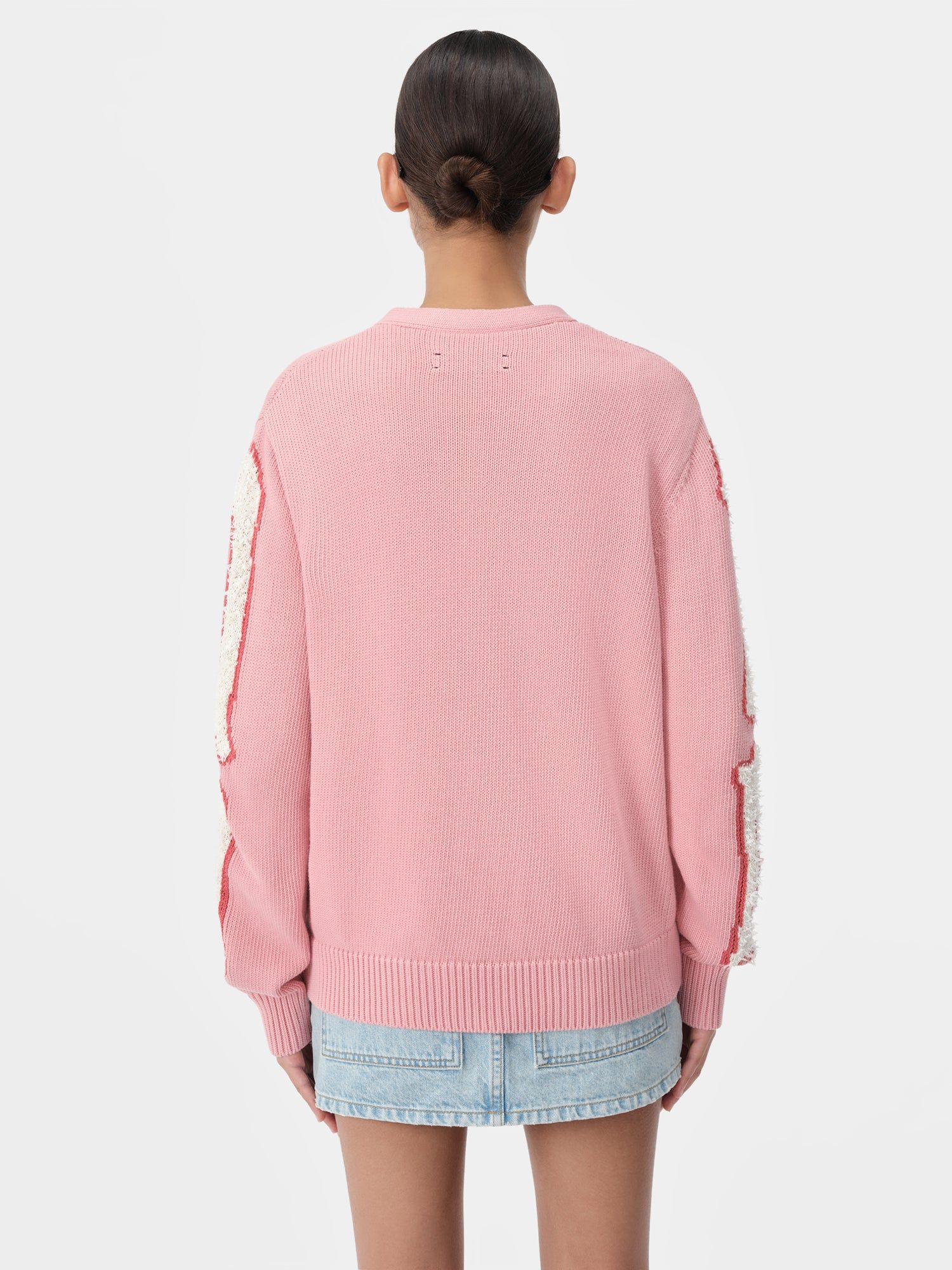 Prendas De Punto Amiri Bones Cardigan Mujer Rosas | NCBUEK-136