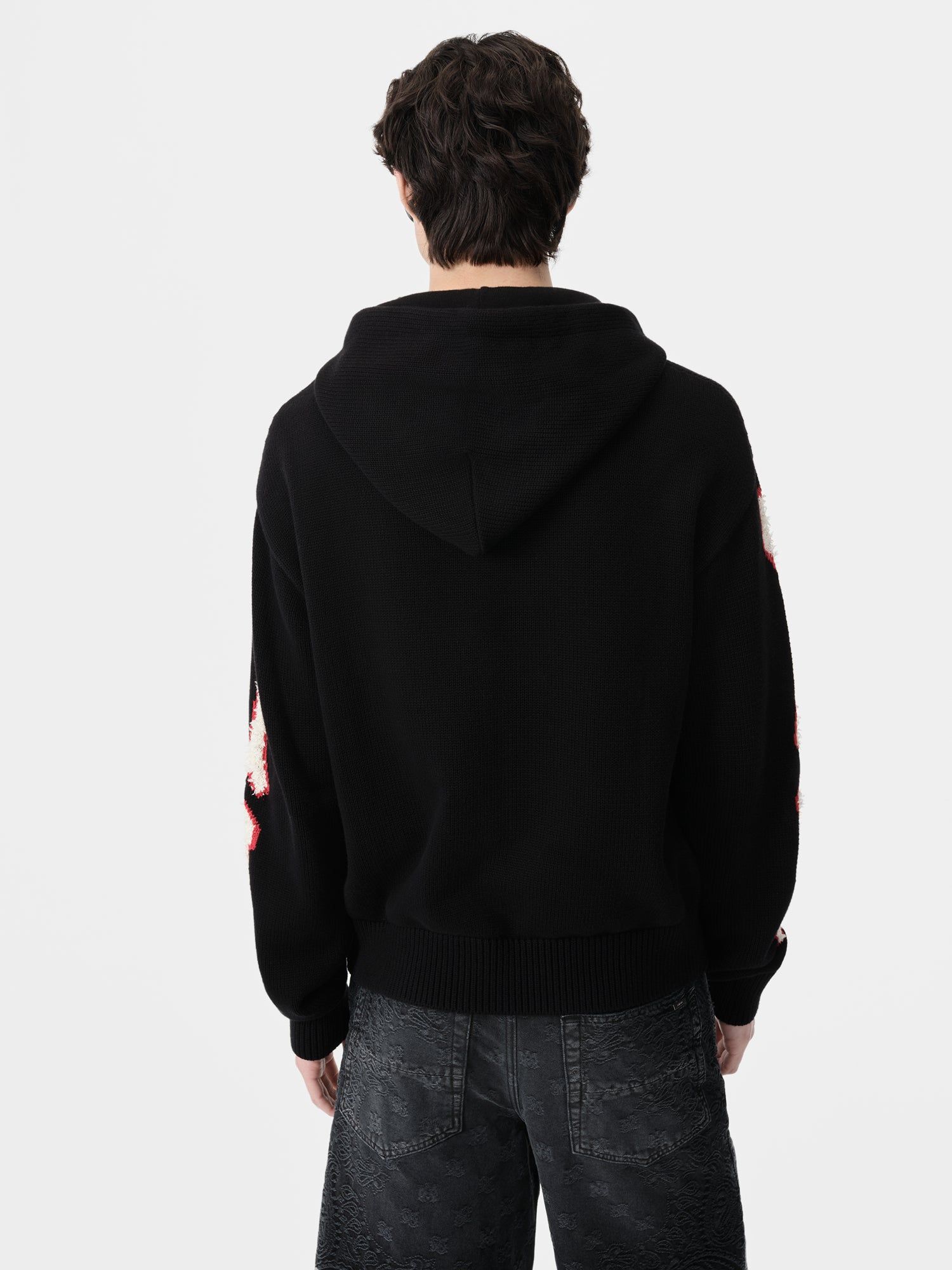 Prendas De Punto Amiri Bones Hoodie Hombre Negros | AJBKQI-190