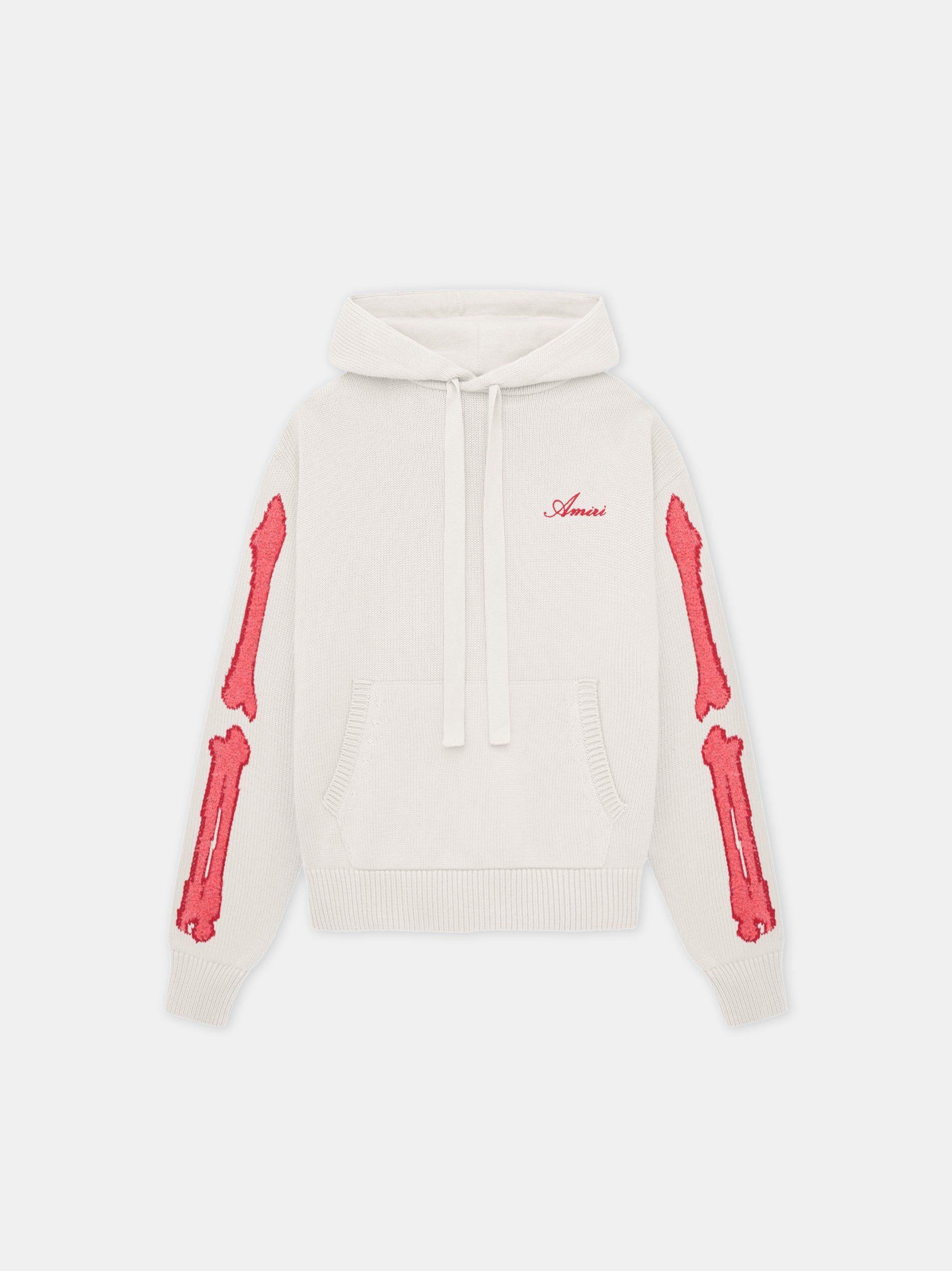 Prendas De Punto Amiri Bones Hoodie Mujer Alabaster | VAKZFX-451