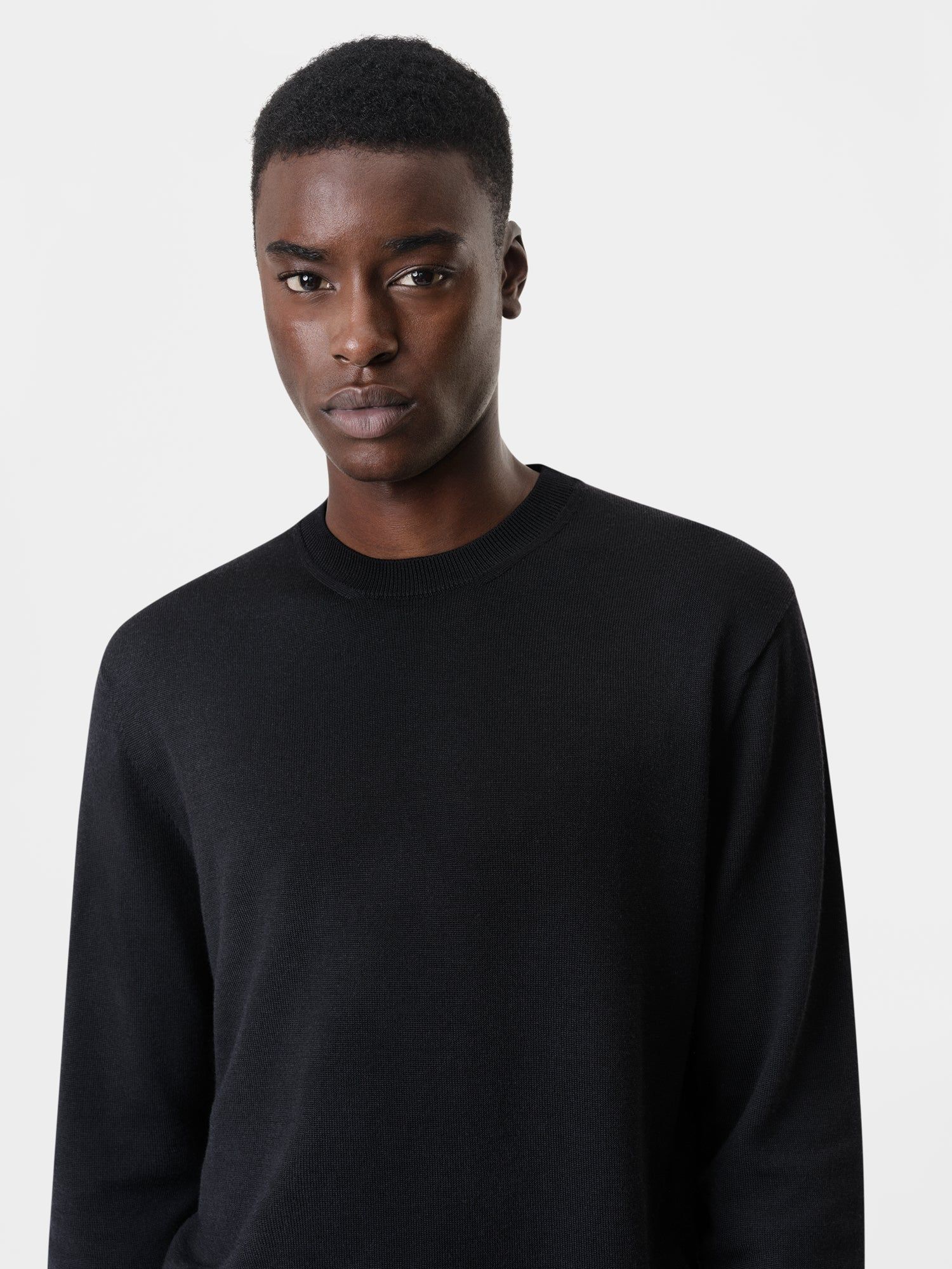 Prendas De Punto Amiri Long Sleeve Crew-black Hombre Negros | LSBUXF-938